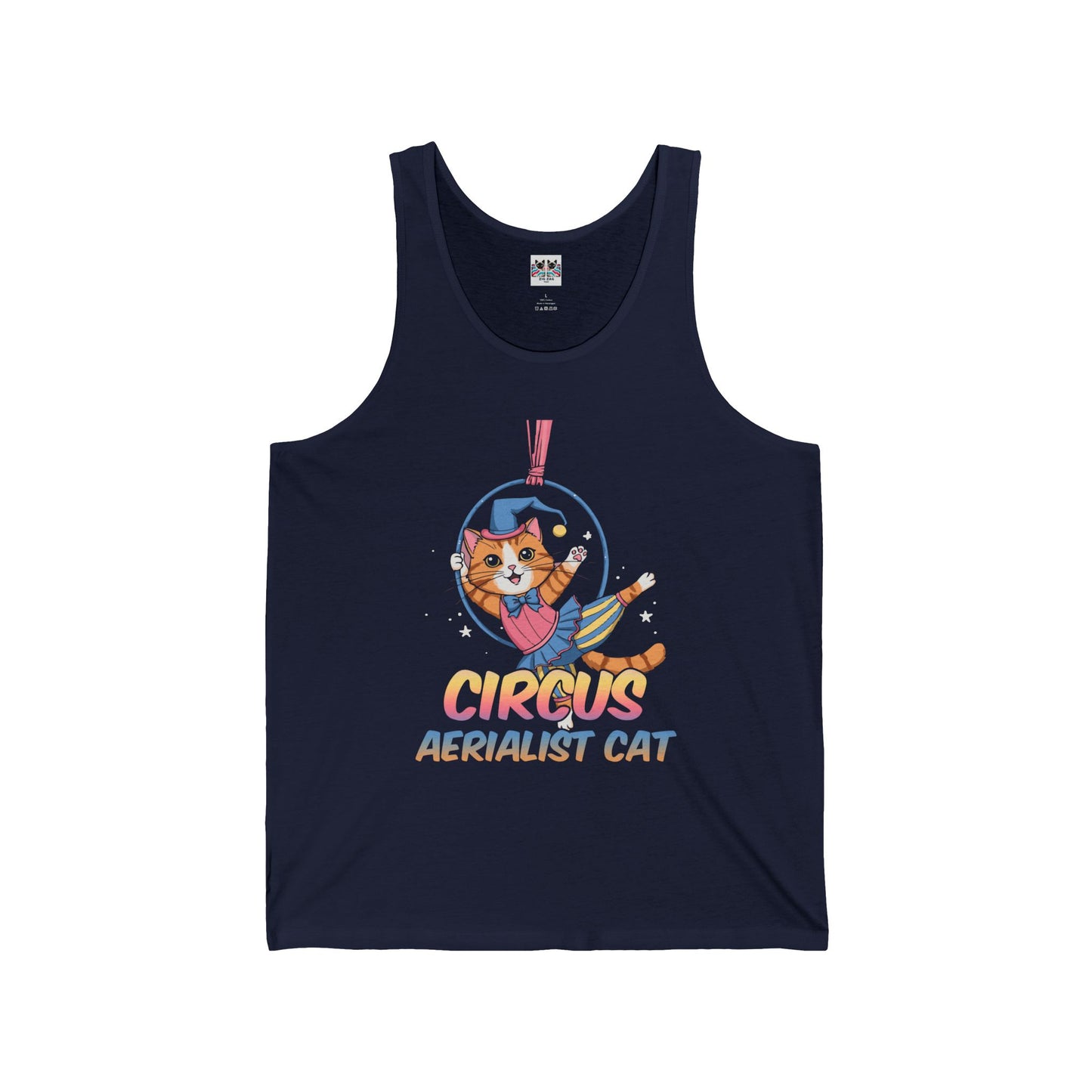 Circus Aerialist Cat - Cute and Funny Performer Tank Top