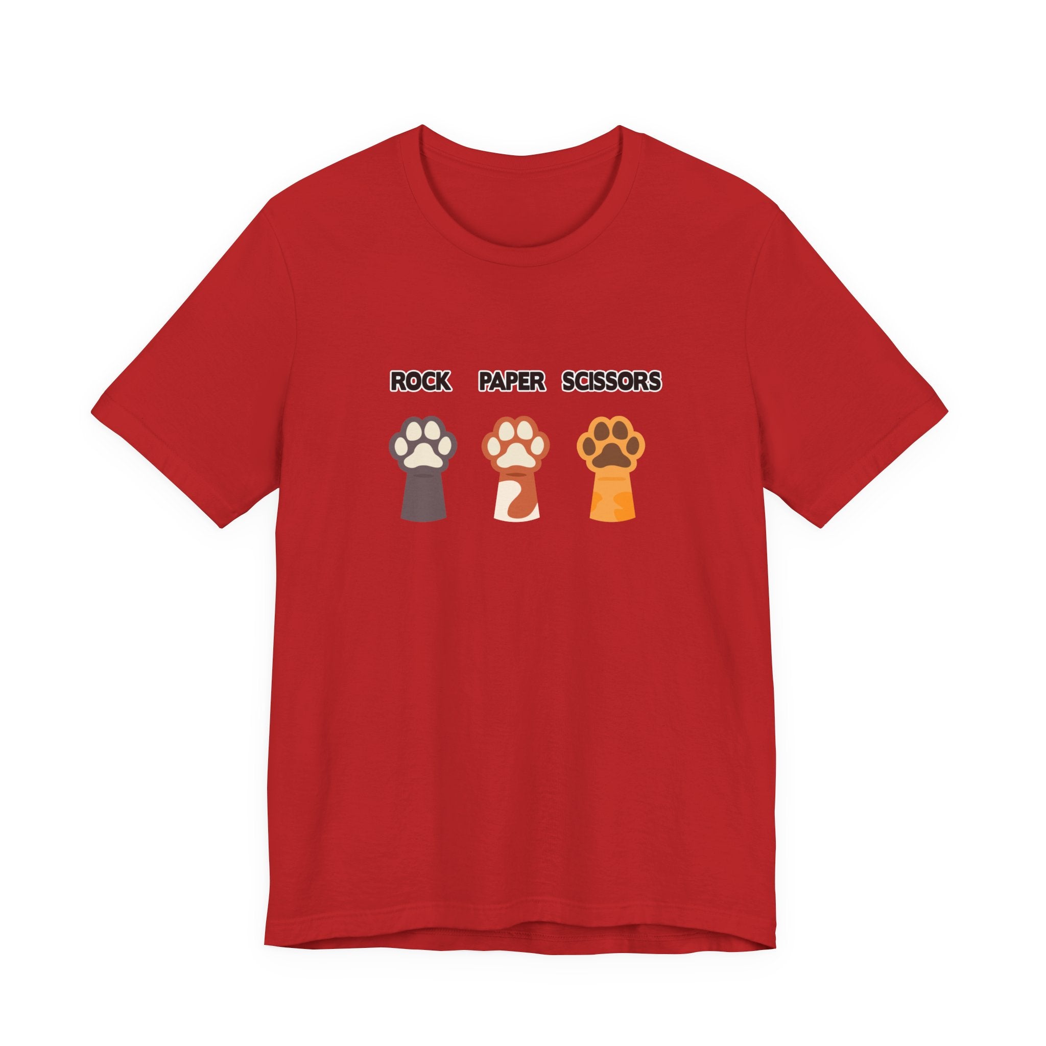 Rock Paper Scissors Dog Paw Tshirt Funny Canine Game Design