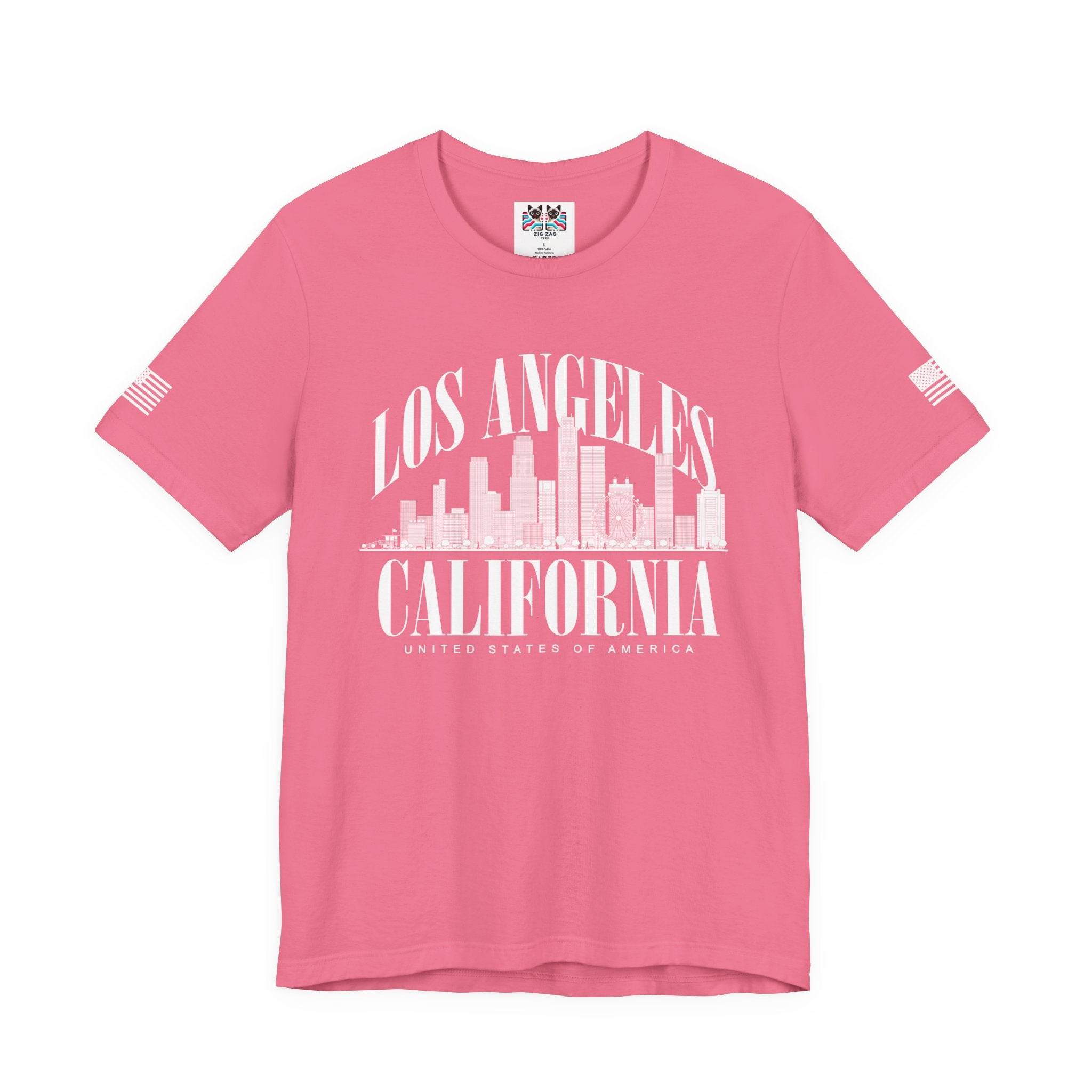 Los Angeles California USA T-Shirt – Arch Typography Skyline United States Tee