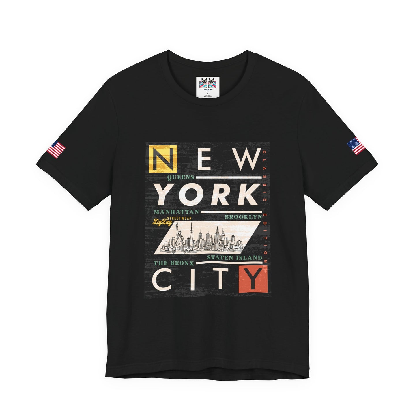 New York City Boroughs T-Shirt - Queens Manhattan Brooklyn Bronx Staten Island Design