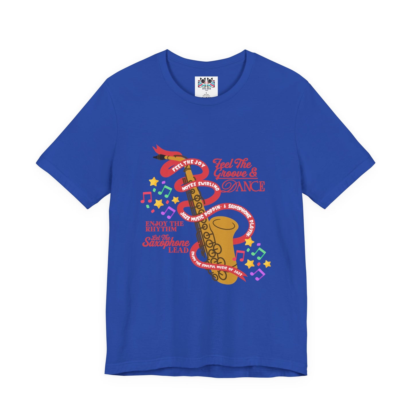Feel the Groove Let the Saxophone Play Cartoon Saxophone T-Shirt