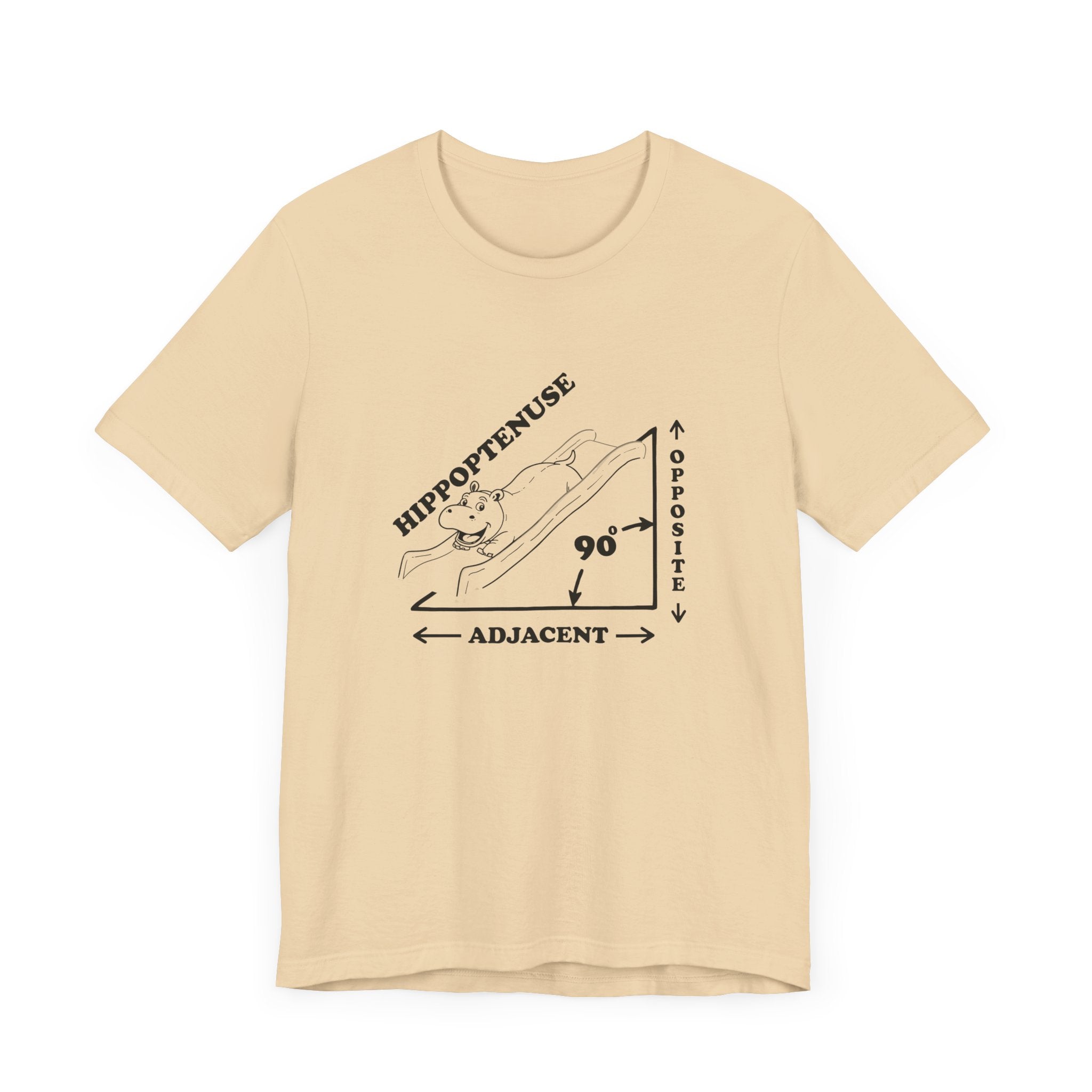 Math Joke Shirt – Hippopotenuse Hippo Right Triangle Graphic