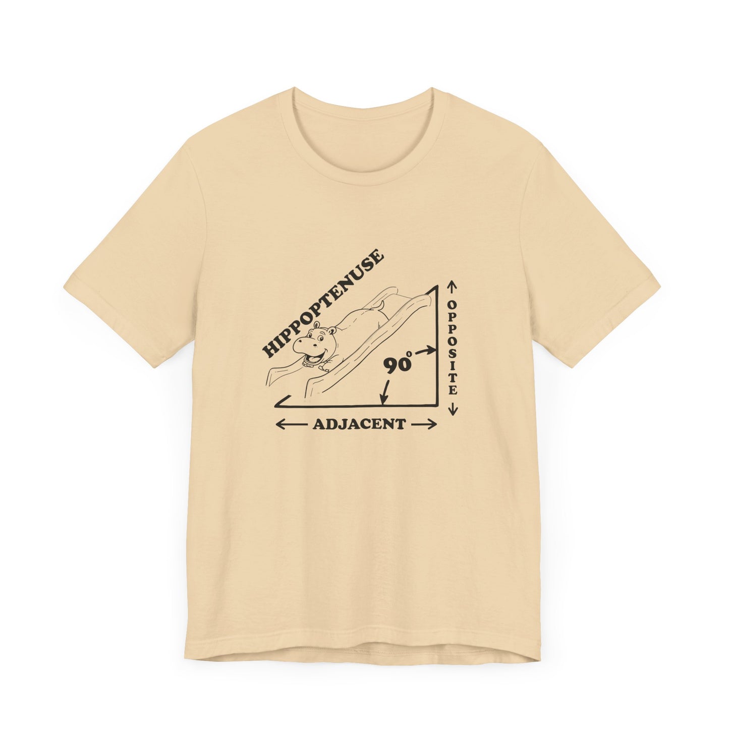 Math Joke Shirt – Hippopotenuse Hippo Right Triangle Graphic