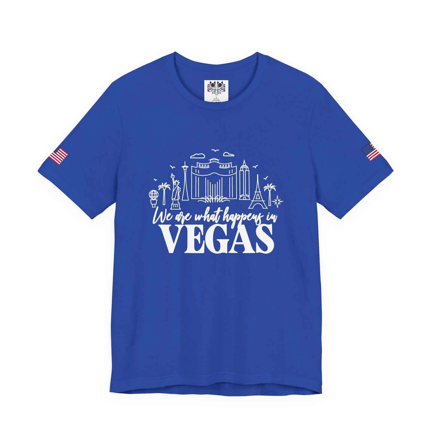 We Are What Happens in Vegas T-Shirt - Group Trip Friends Party Nevada Design