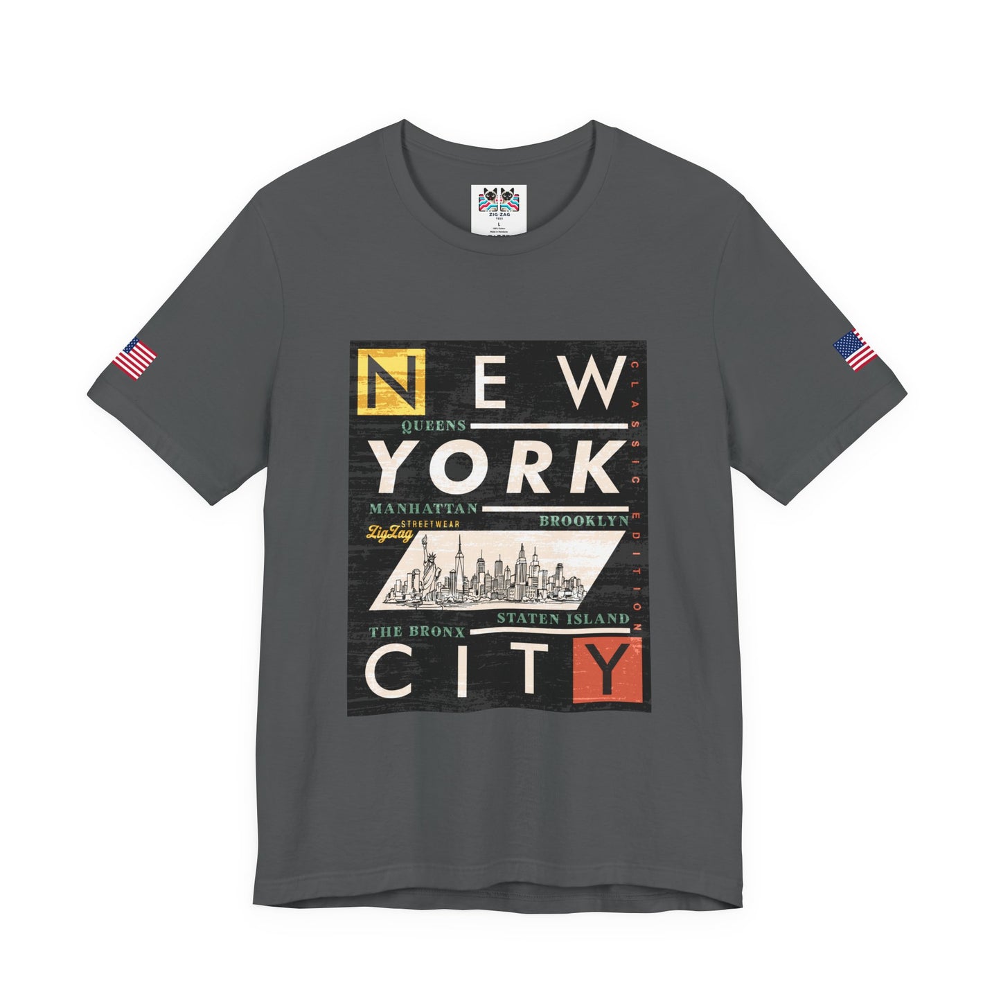 New York City Boroughs T-Shirt - Queens Manhattan Brooklyn Bronx Staten Island Design