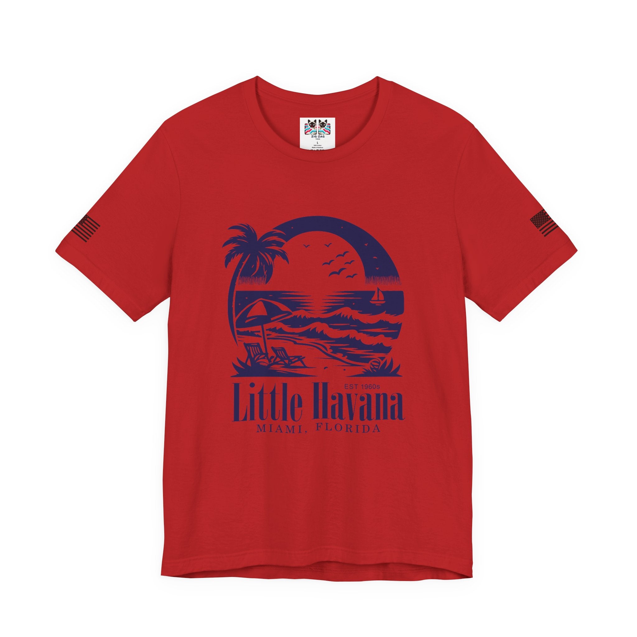Little Havana Miami Florida T-Shirt – EST 1960s Vintage Beach Scene Graphic Tee