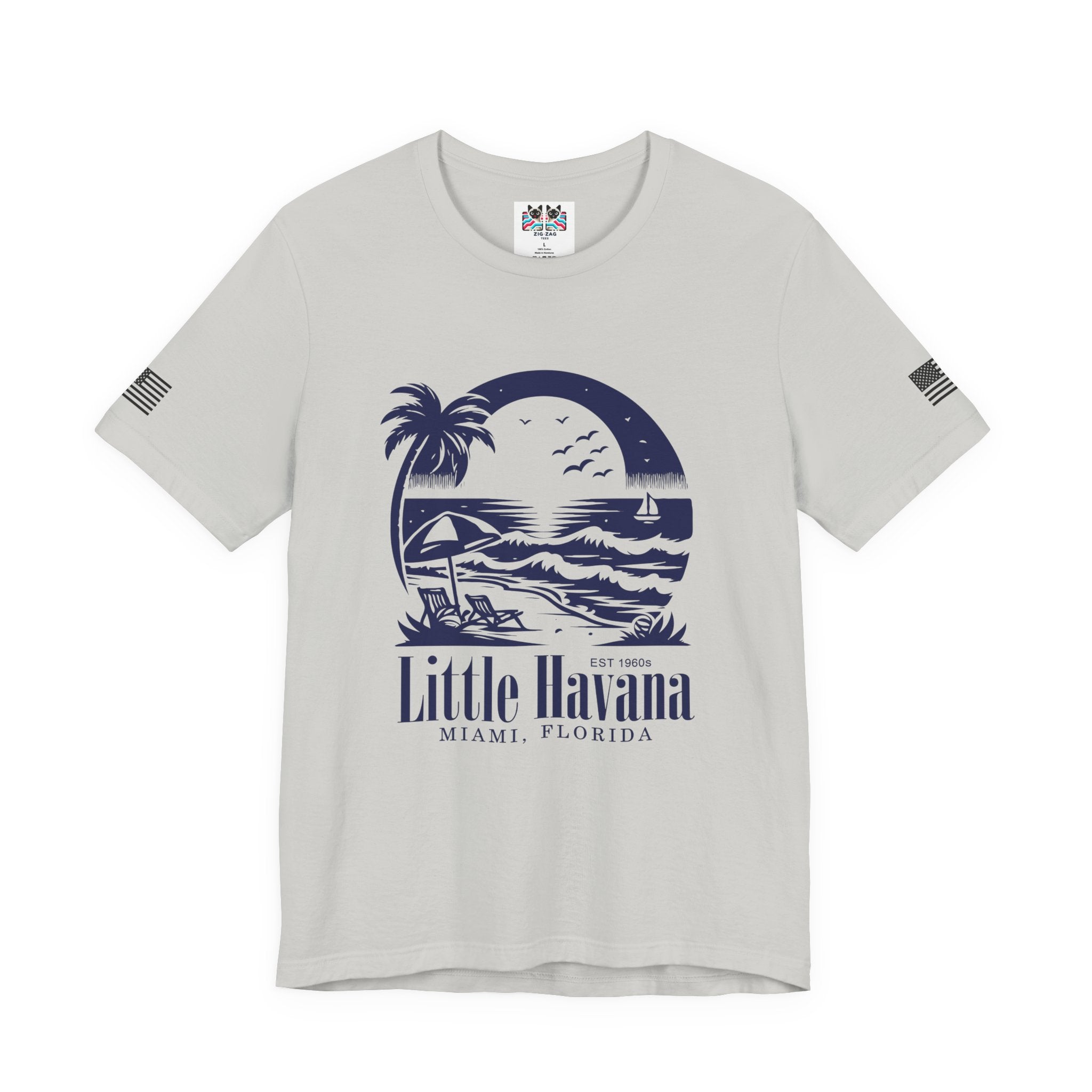 Little Havana Miami Florida T-Shirt – EST 1960s Vintage Beach Scene Graphic Tee