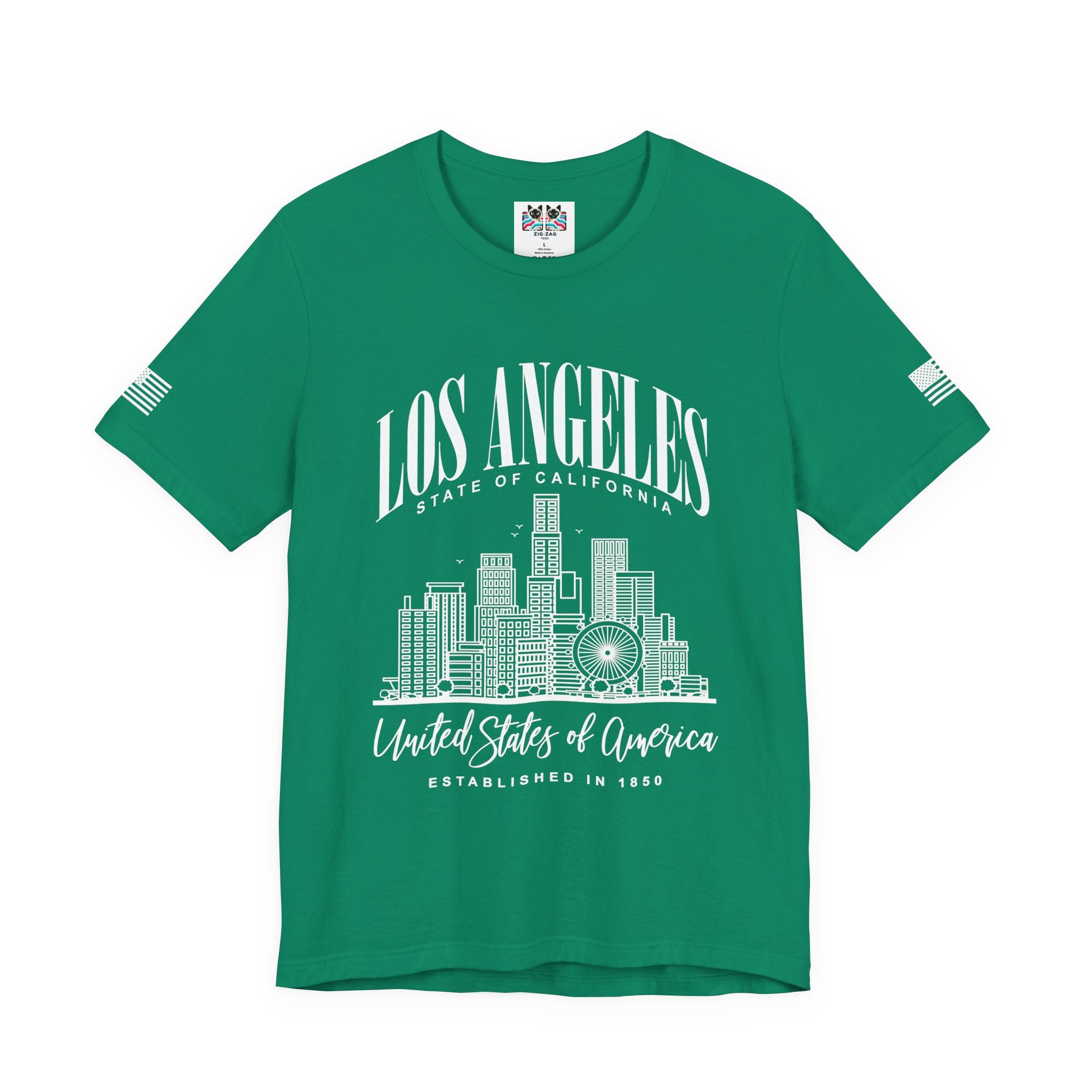 Los Angeles State of California T-Shirt – Skyline United States of America EST 1850 Tee