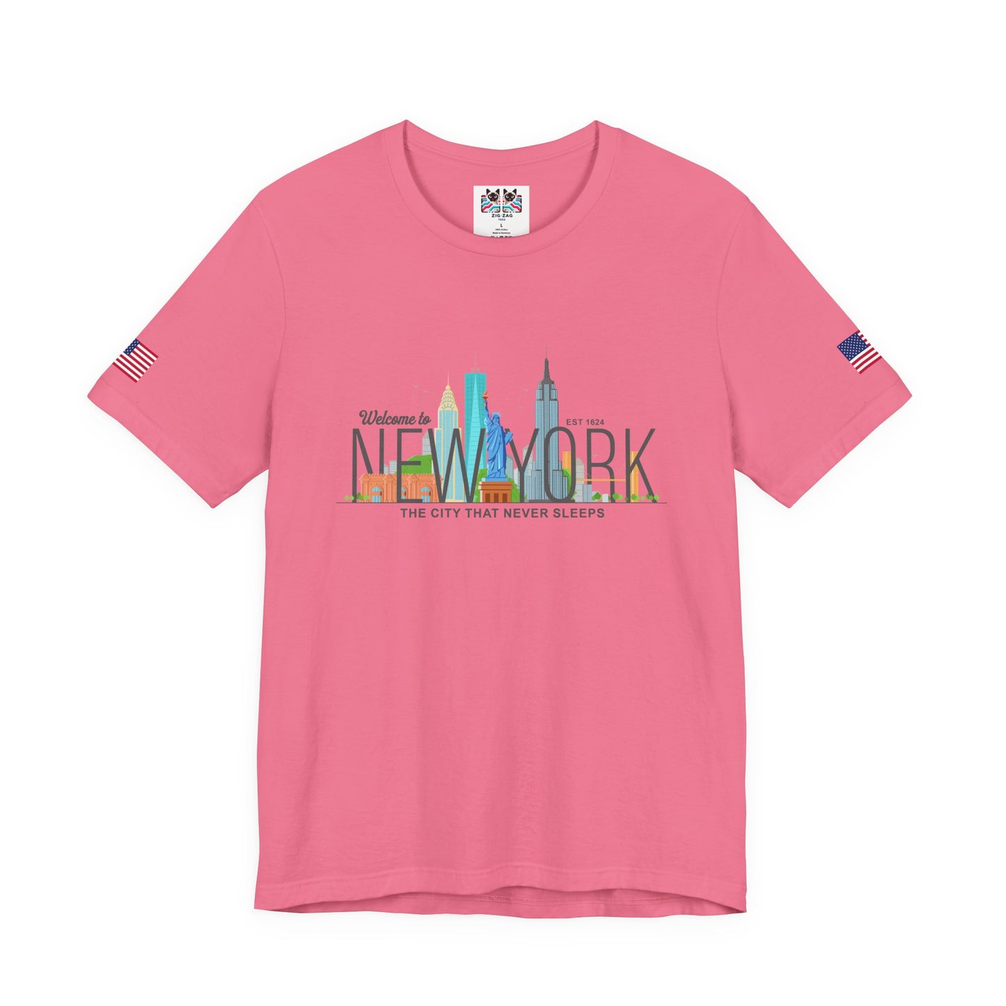 Welcome to New York T-Shirt - Colorful NYC Skyline Est 1624 City That Never Sleeps