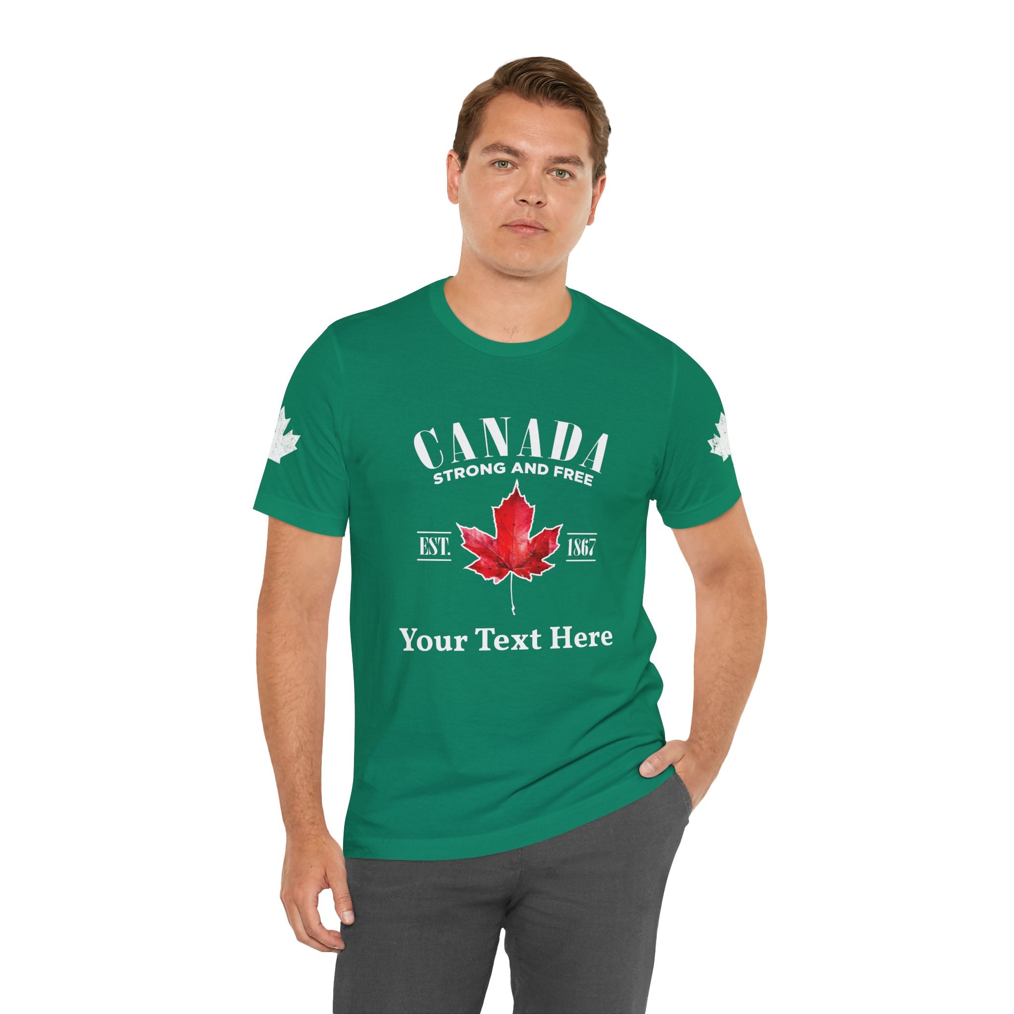 Custom T-Shirt - Canada Strong and Free True Maple Heritage T-Shirt