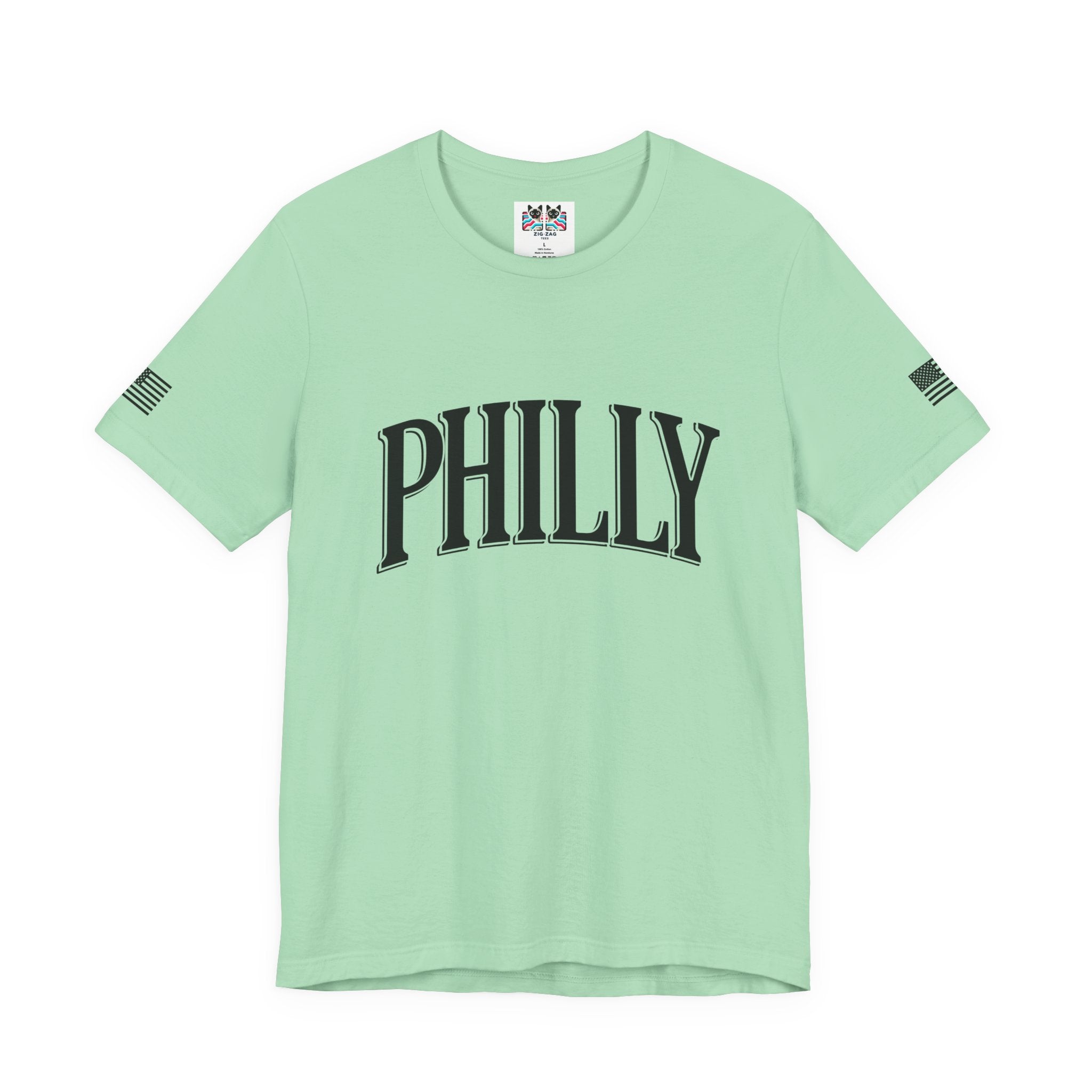 Philly T-Shirt – Bold Arched Classic Black Typography Graphic Tee