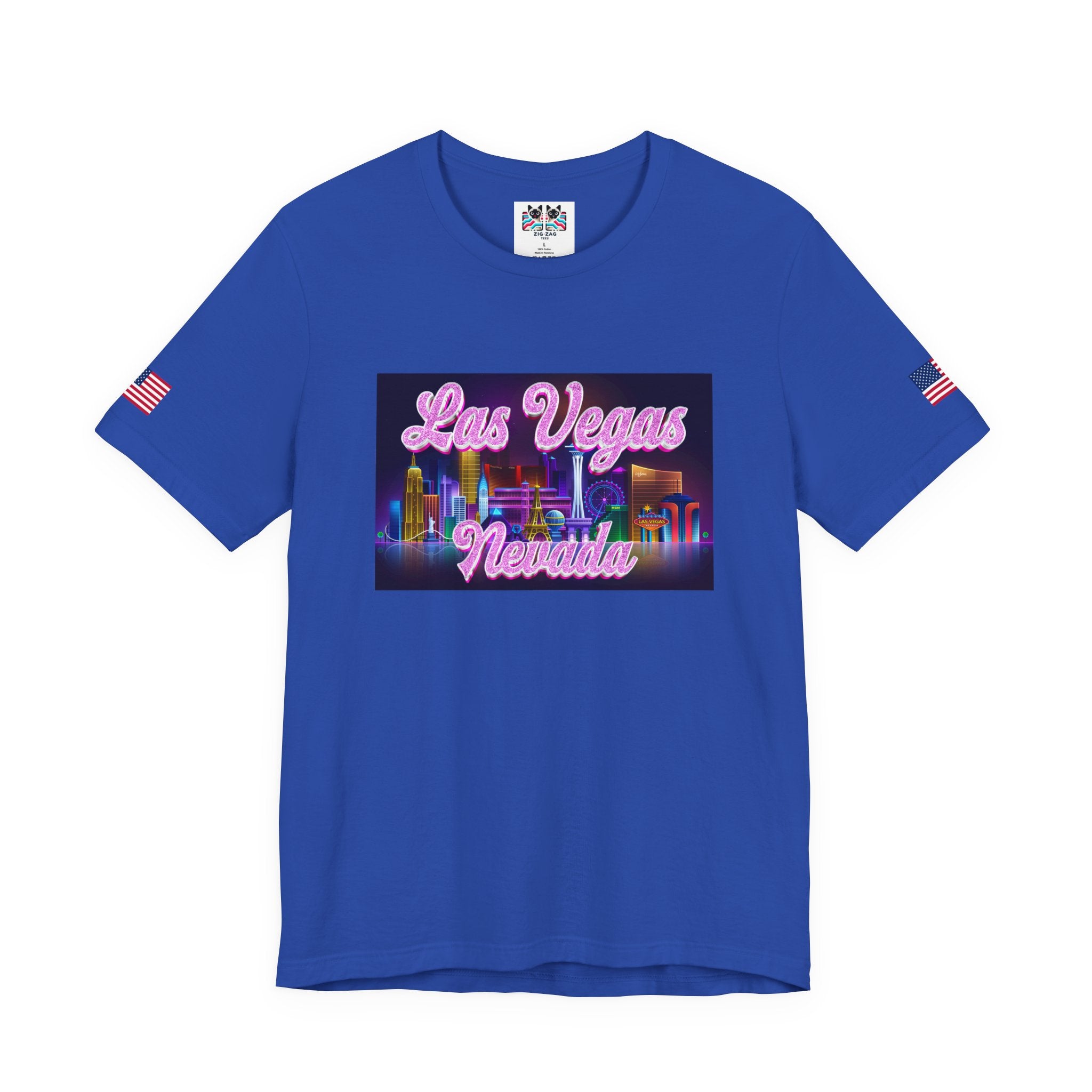 Las Vegas Nevada Neon Skyline T-Shirt – Glowing Strip Night Scene Souvenir Tee