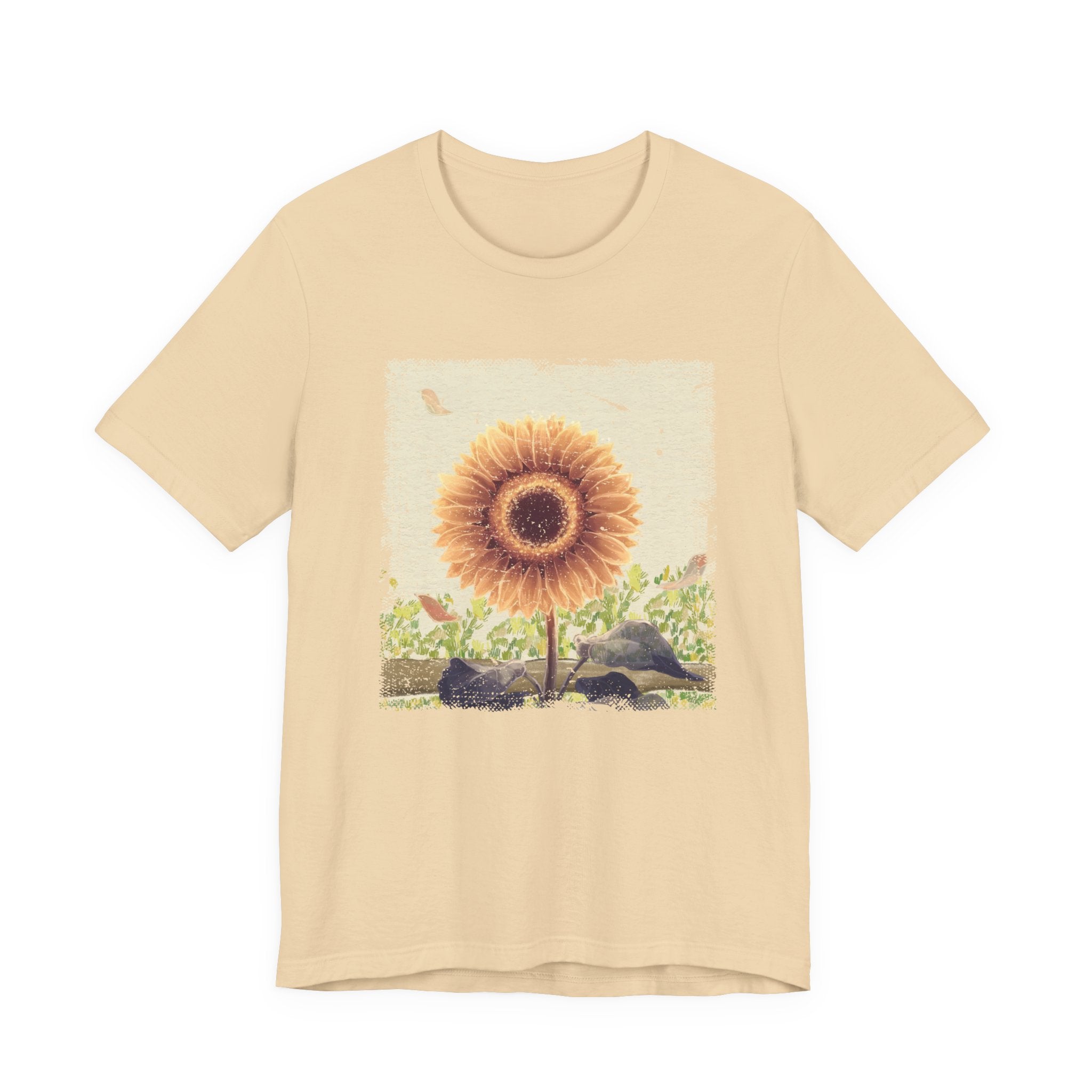 Bloom & Glow – Large Sunflower Painting Graphic T-Shirt