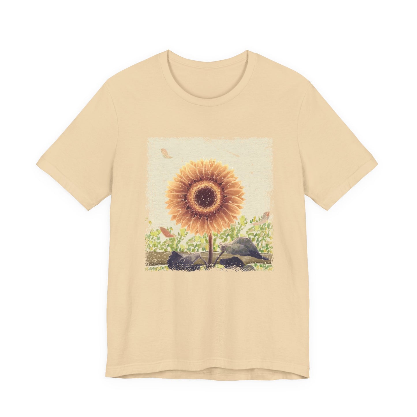 Bloom & Glow – Large Sunflower Painting Graphic T-Shirt