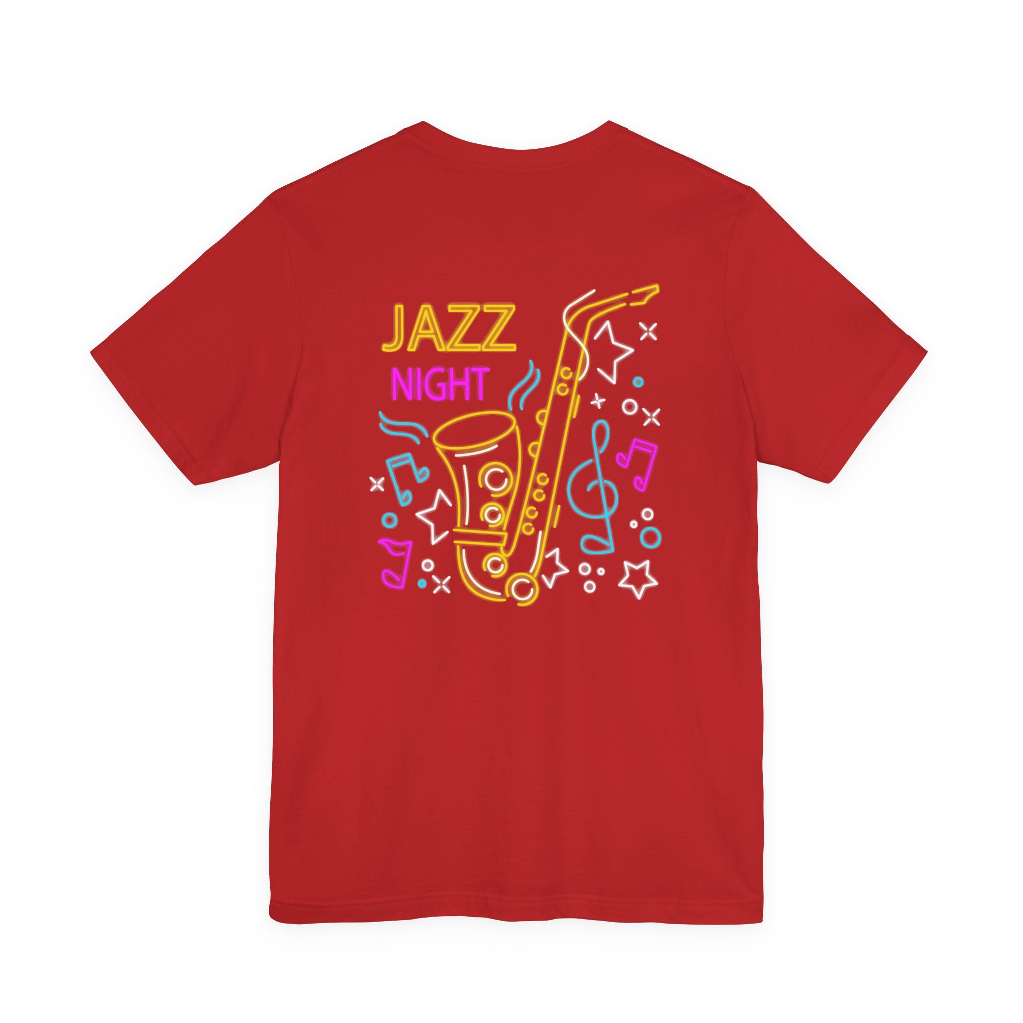 Neon Jazz Night Saxophone Music T-Shirt