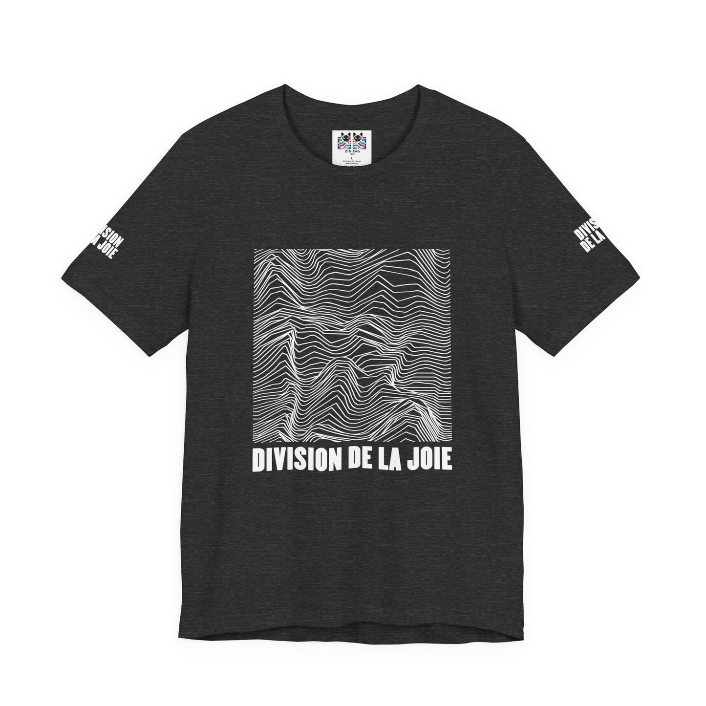 Division De La Joie T-Shirt – French Joy Division Wave Pattern Graphic Tee
