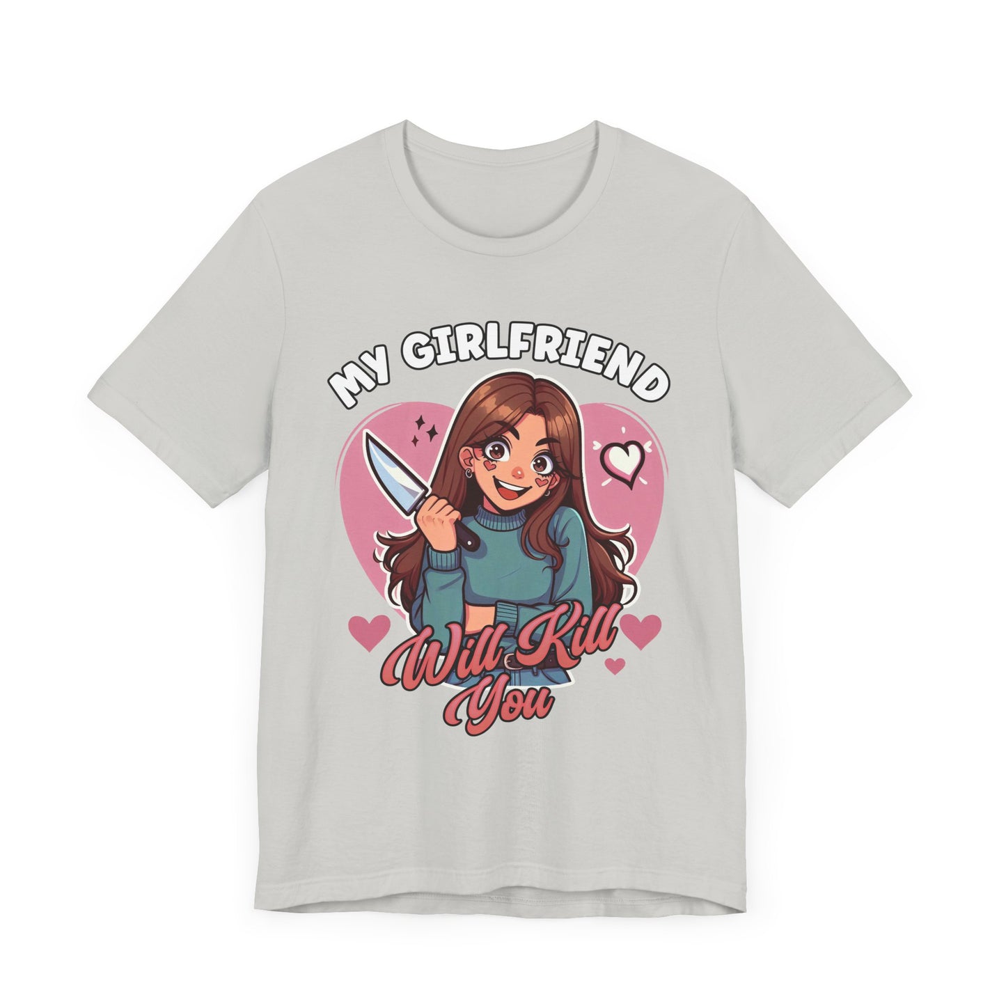 My Girlfriend Will Kill You Shirt, Protective Boyfriend Tee, Funny Relationship T Shirt, Jealousy Humor Graphic, Bold Love Statement Top