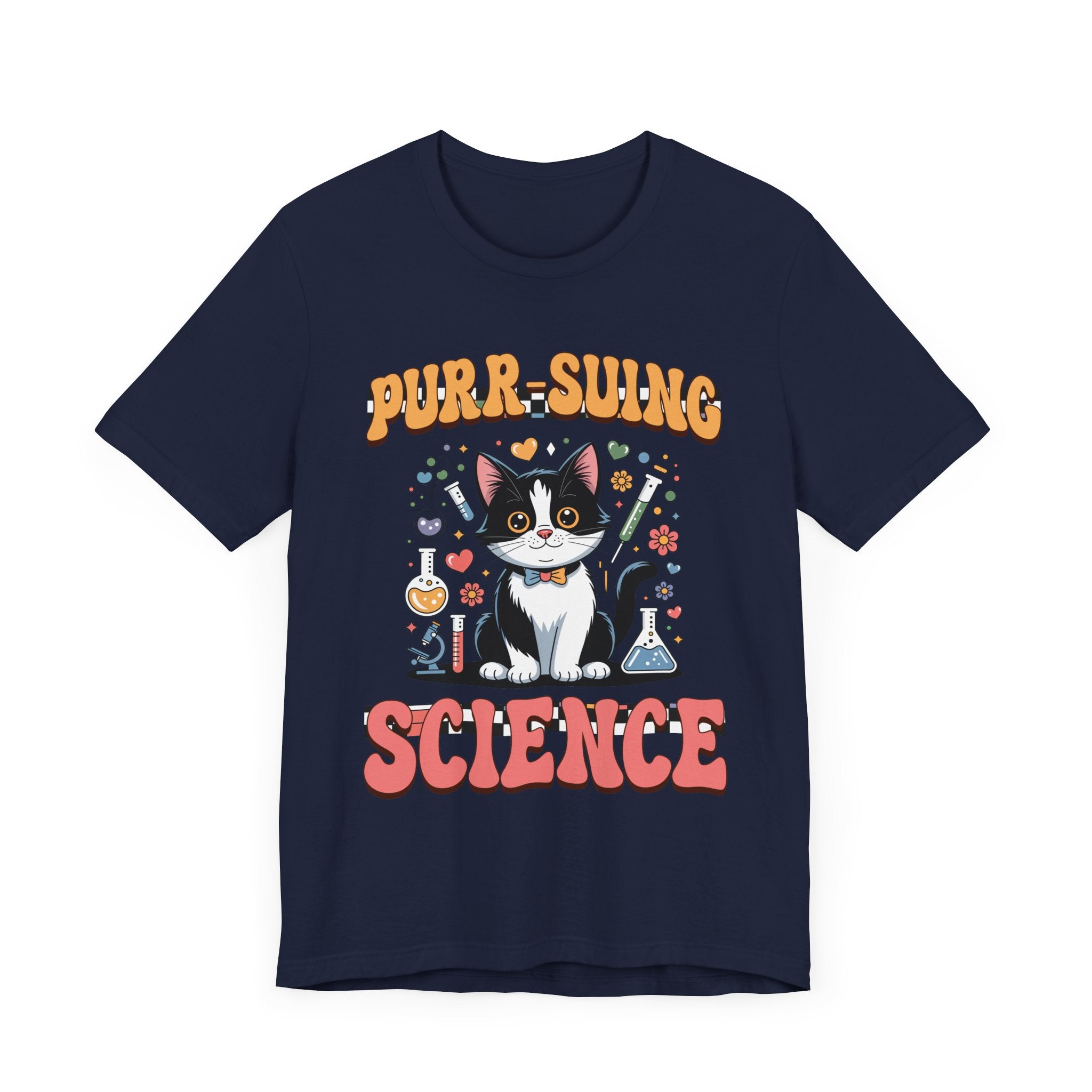 Cat Science T-Shirt – Purr-suing Science Pun for STEM Fans