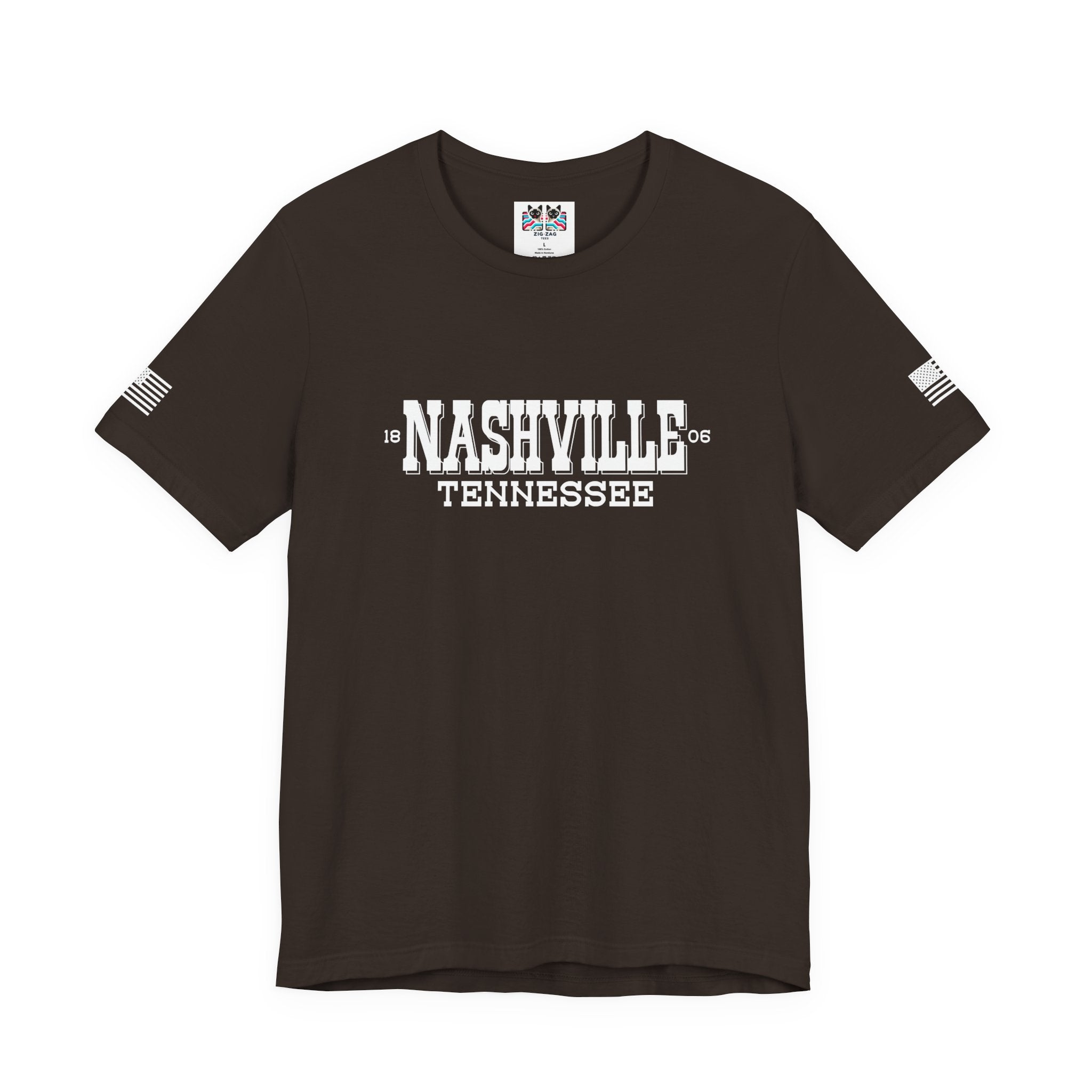 Nashville Tennessee 1806 T-Shirt – Bold Collegiate Varsity Typography Graphic Tee
