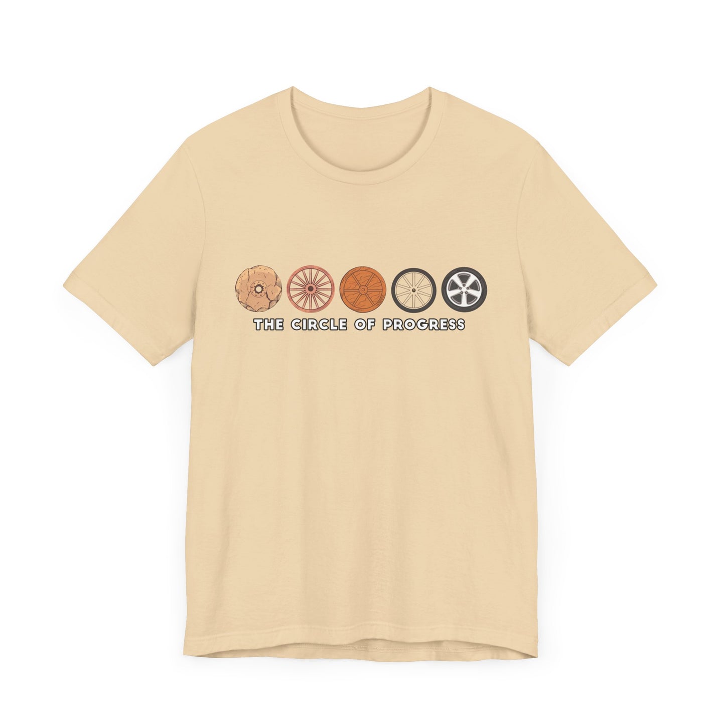 The Wheel of Progress | Evolution of the Wheel Graphic T-Shirt