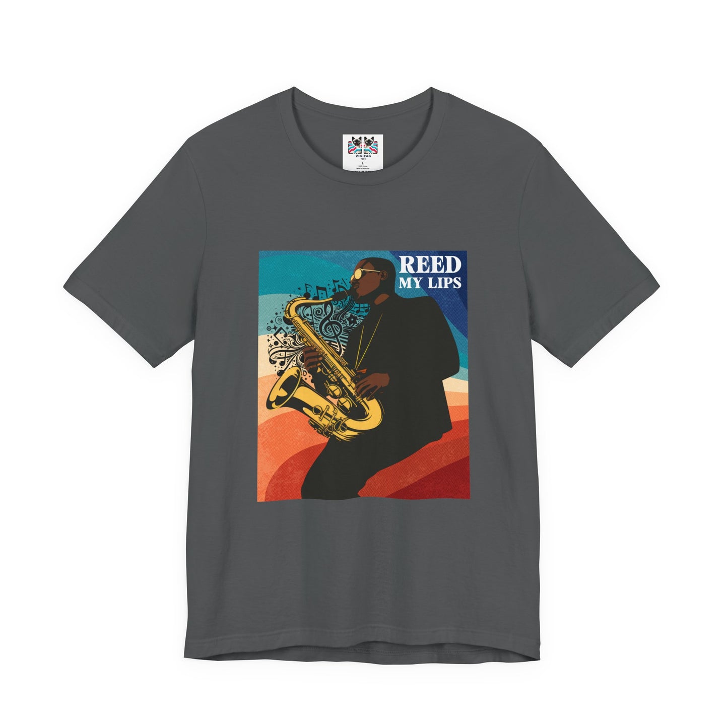 Reed My Lips Saxophone T-Shirt | Funny Jazz Musician Tee