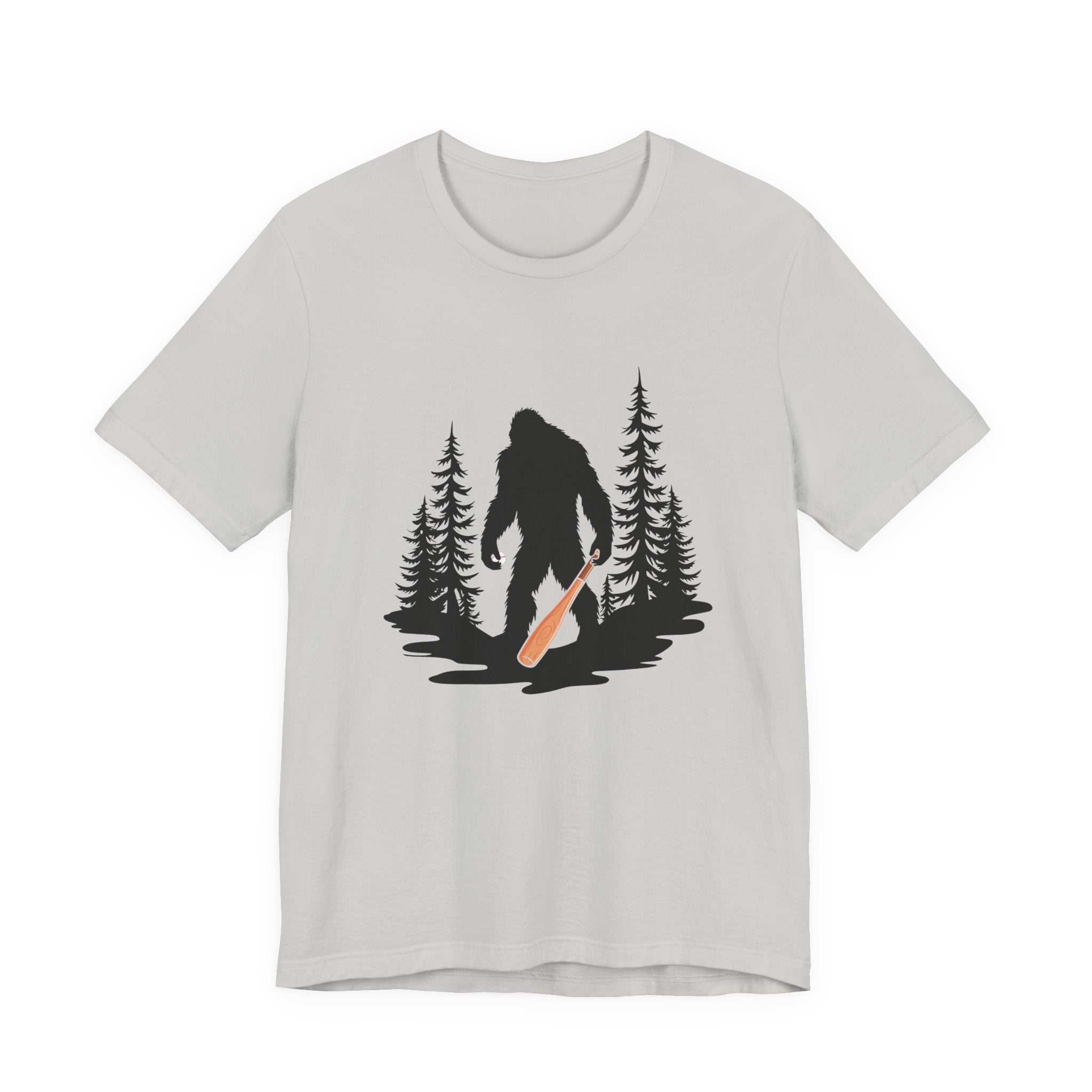 Big Foot Baseball Forest Adventure Tshirt Cryptid Sports Fan Design
