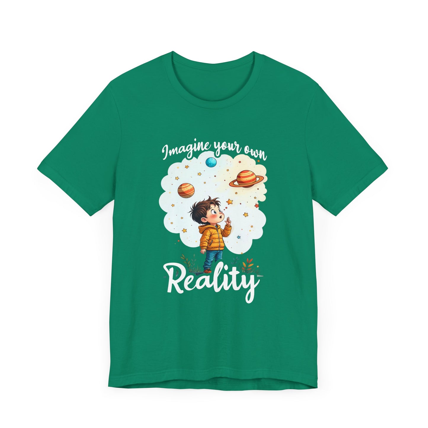 Digital Daydream - Imagine Your Own Reality – Toddler Dreaming Up Colorful Space Planets & Stars T-Shirt