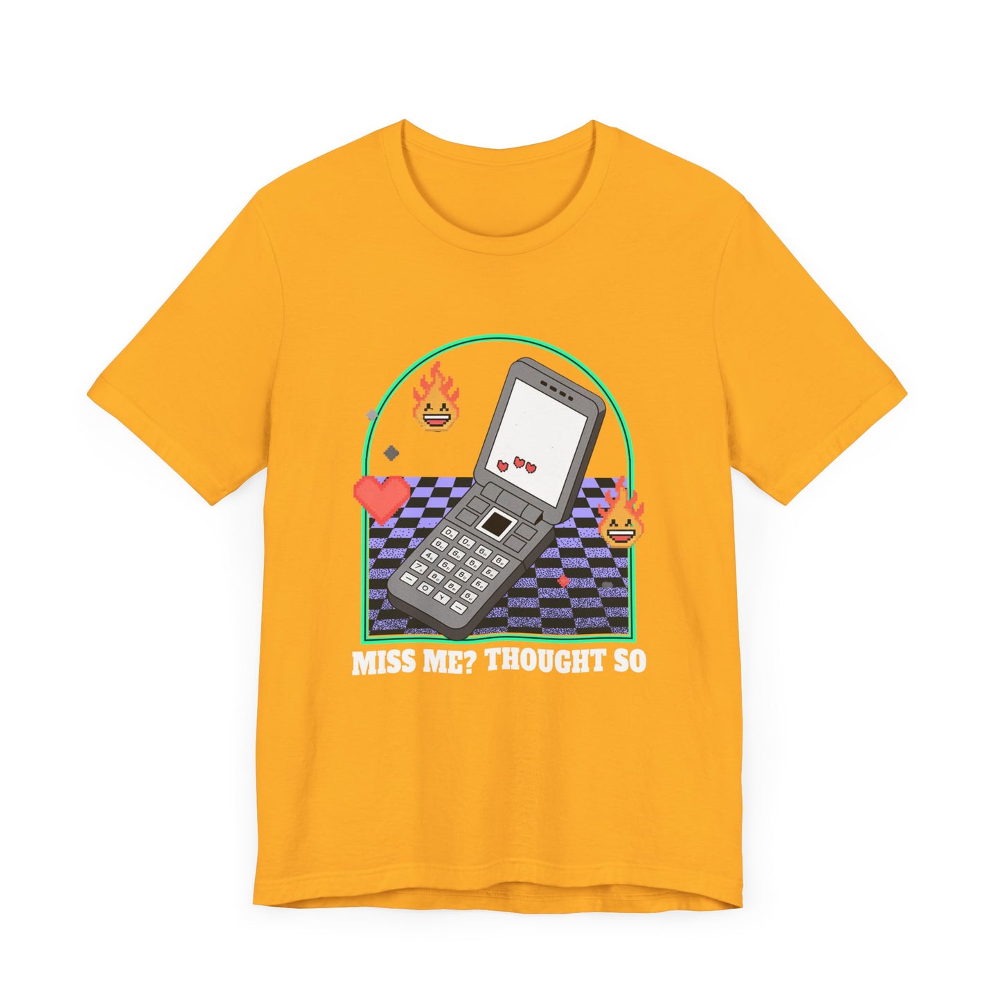Miss Me? Thought So | Flip Phone & Playful Icons T-Shirt
