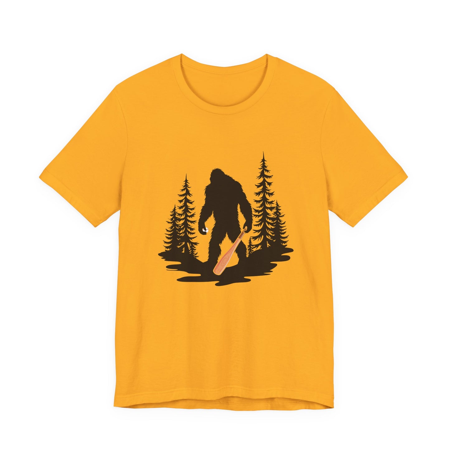 Big Foot Baseball Forest Adventure Tshirt Cryptid Sports Fan Design