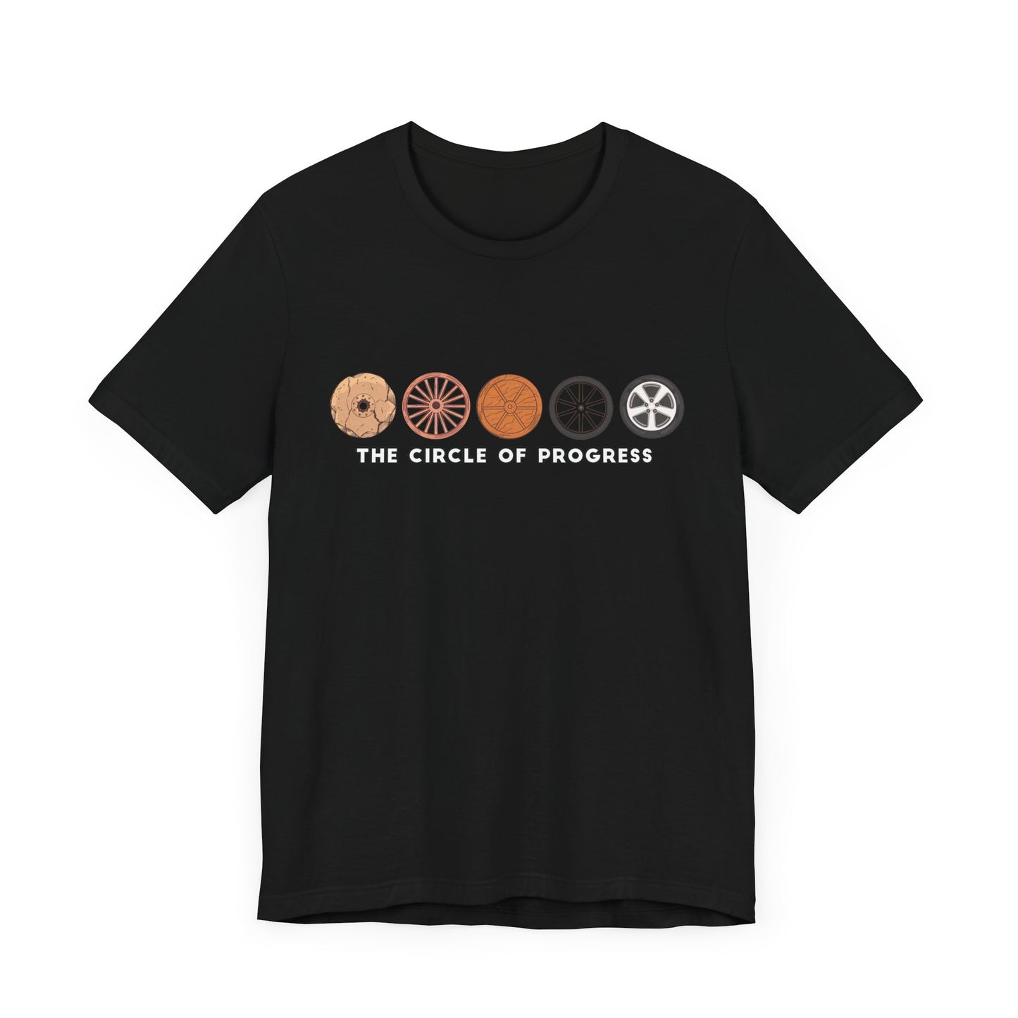 The Wheel of Progress | Evolution of the Wheel Graphic T-Shirt