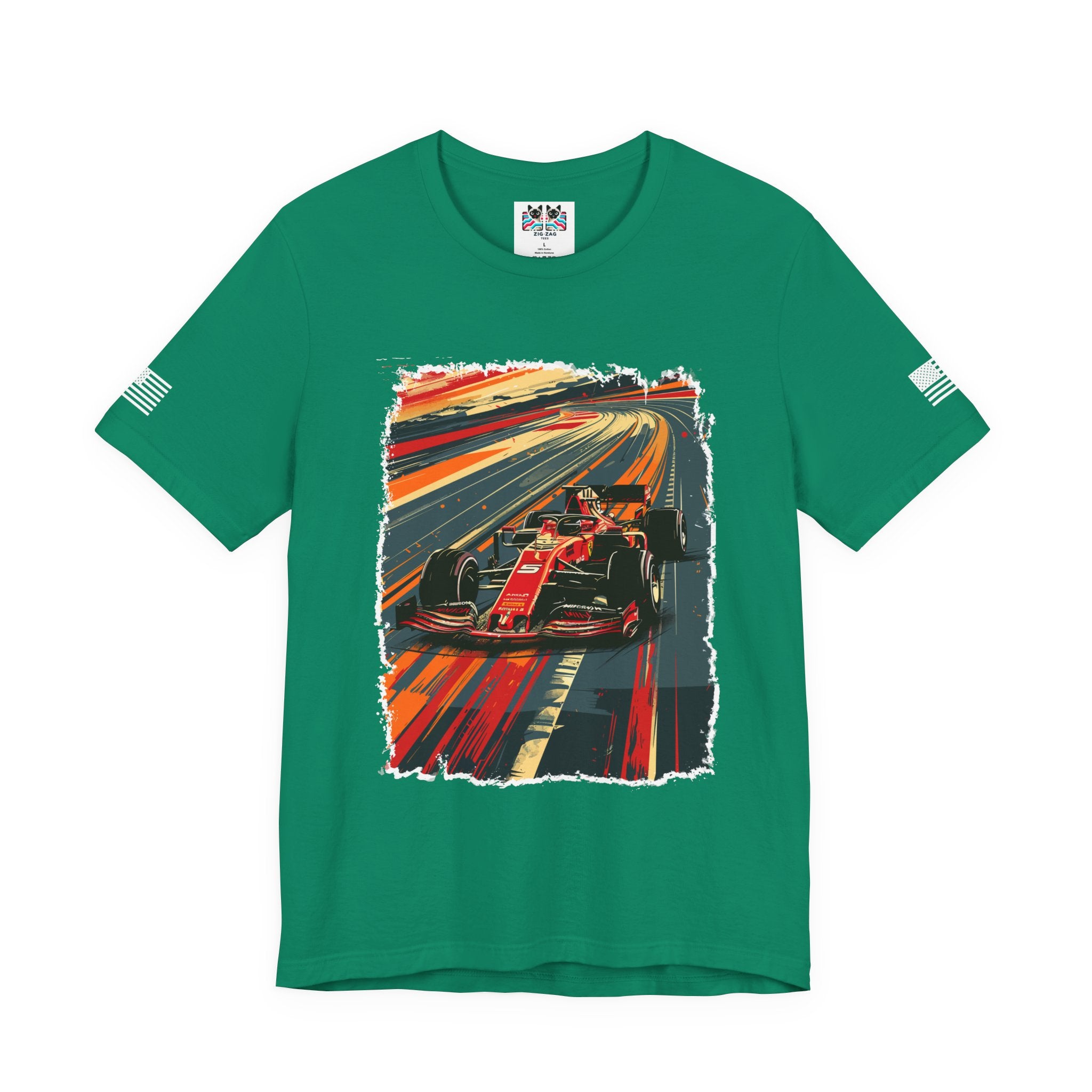 Las Vegas World Champion Sports Car Racer Front & Back T-Shirt – Formula Racing Graphic Tee
