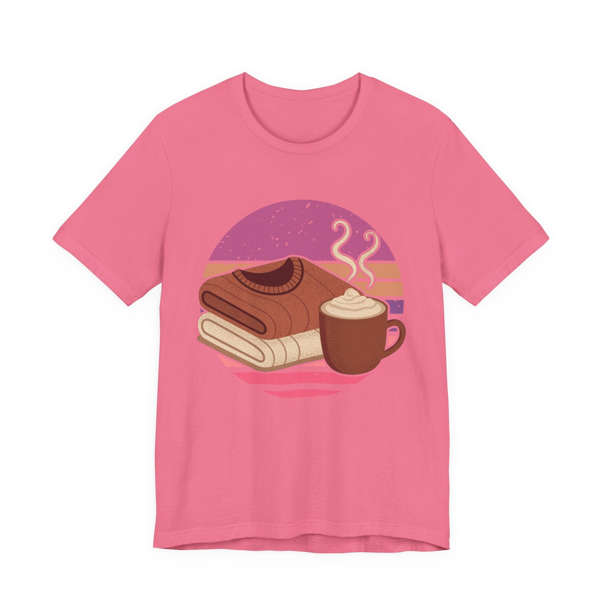 Sweater Weather Aesthetic – Cozy Sweater, Hot Drink & Cool Weather Graphic T-Shirt