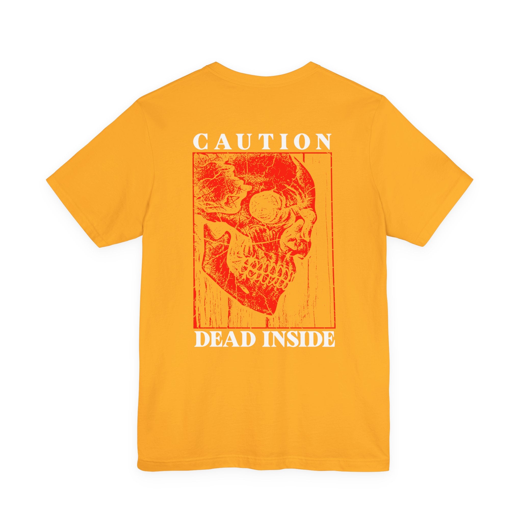 Caution Dead Inside Red Skull Horror T-Shirt