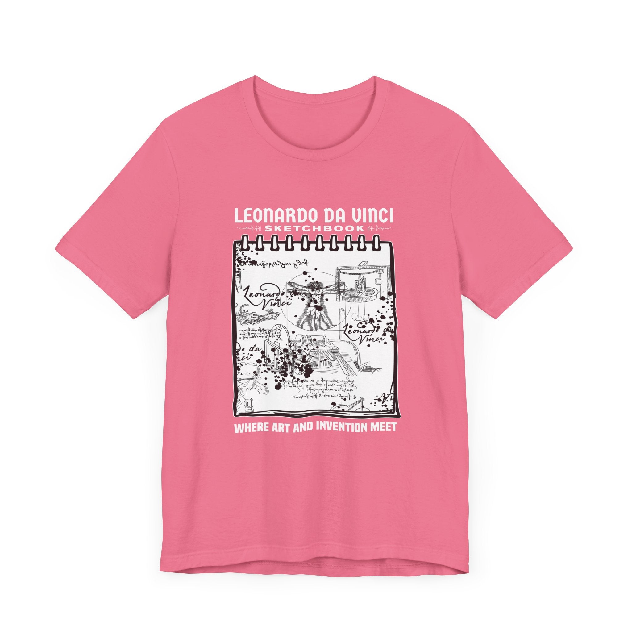 Leonardo’s Sketchbook Tee, Inventor Tribute Shirt, Renaissance Genius Graphic, Art History Top, Creativity Inspired Gift
