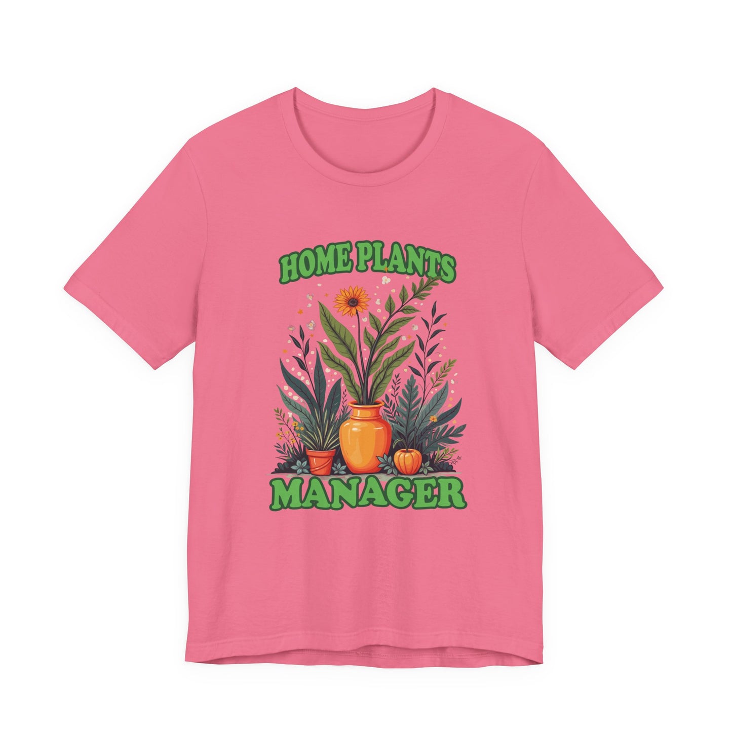 Home Plants Manager Tshirt – Botanical Flower Pots Graphic