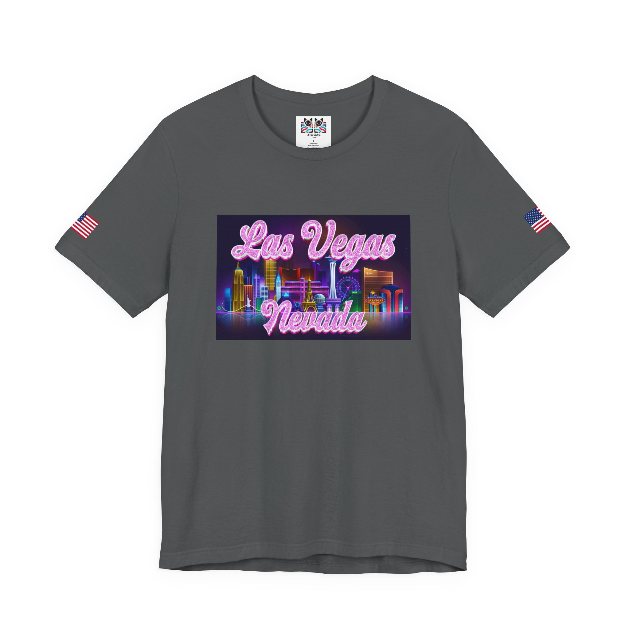 Las Vegas Nevada Neon Skyline T-Shirt – Glowing Strip Night Scene Souvenir Tee