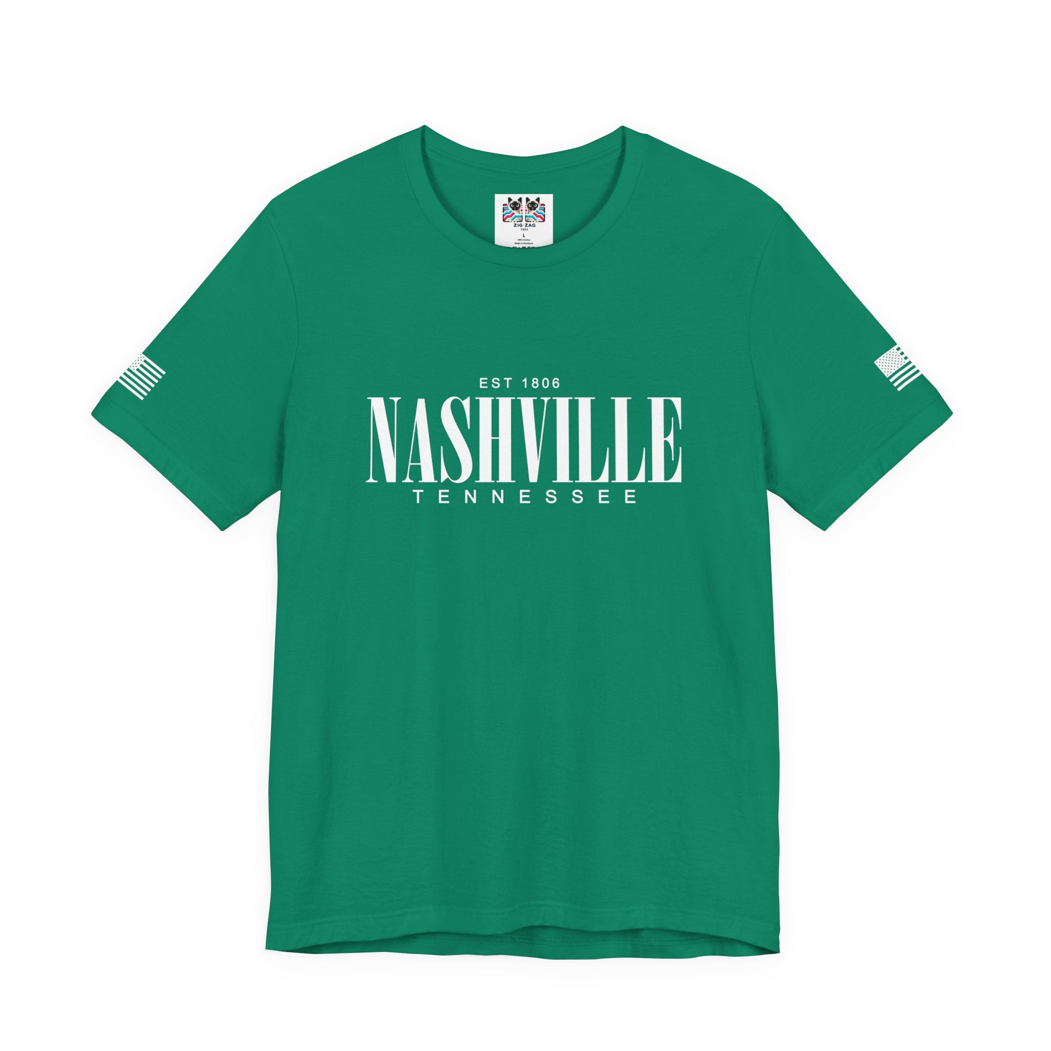 Nashville Tennessee EST 1806 T-Shirt – Bold Serif Clean Typography Tee