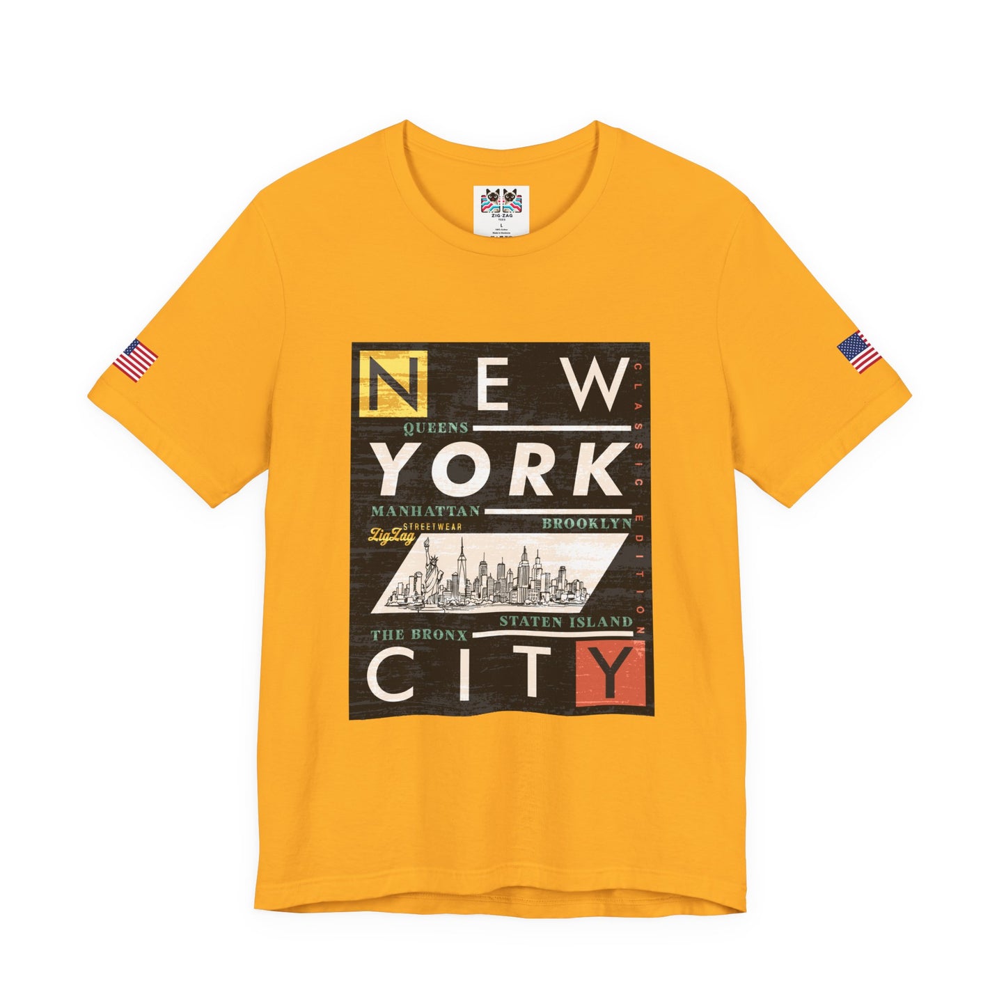 New York City Boroughs T-Shirt - Queens Manhattan Brooklyn Bronx Staten Island Design