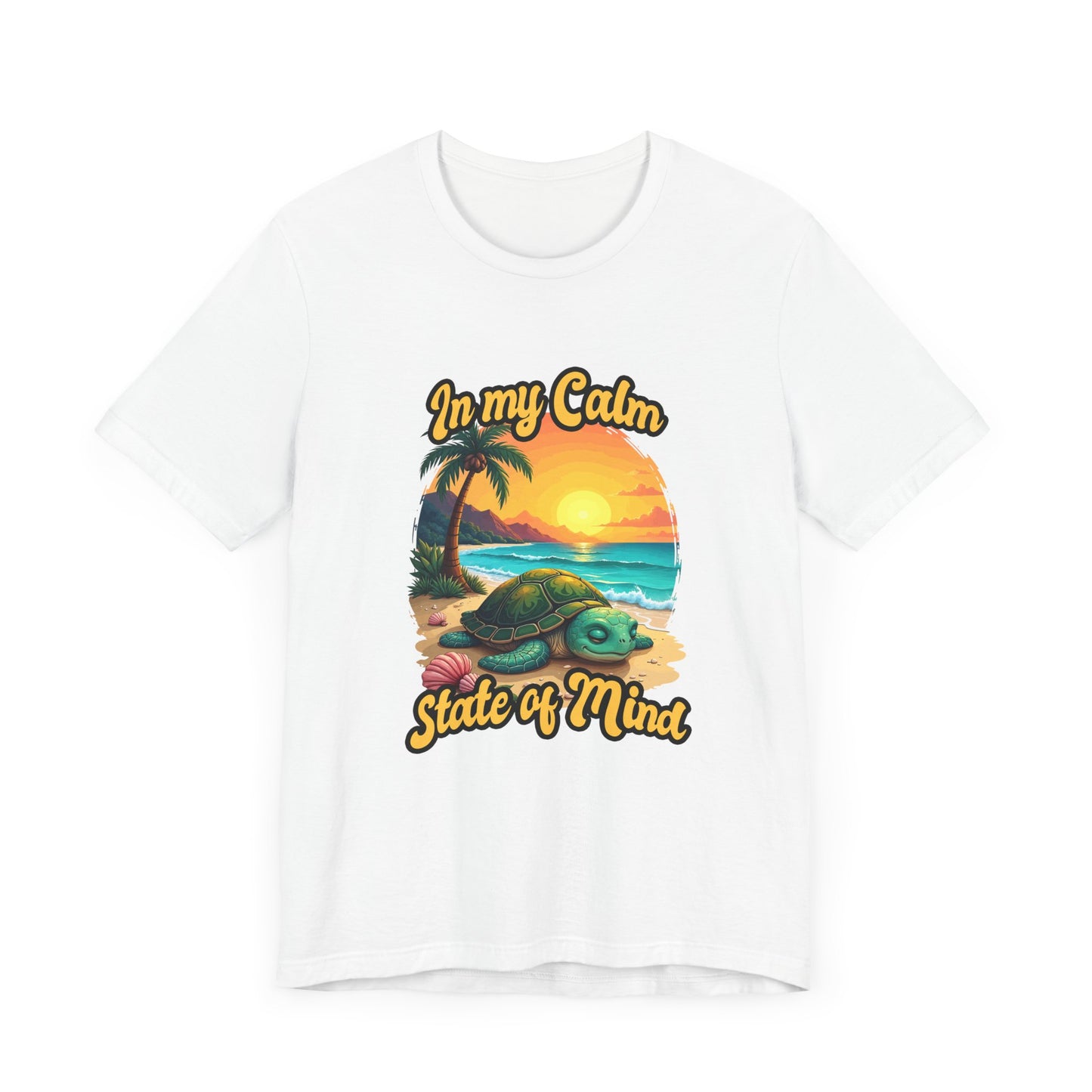 In My Calm State of Mind – Peaceful Tortoise Beach Sunset Graphic T-Shirt