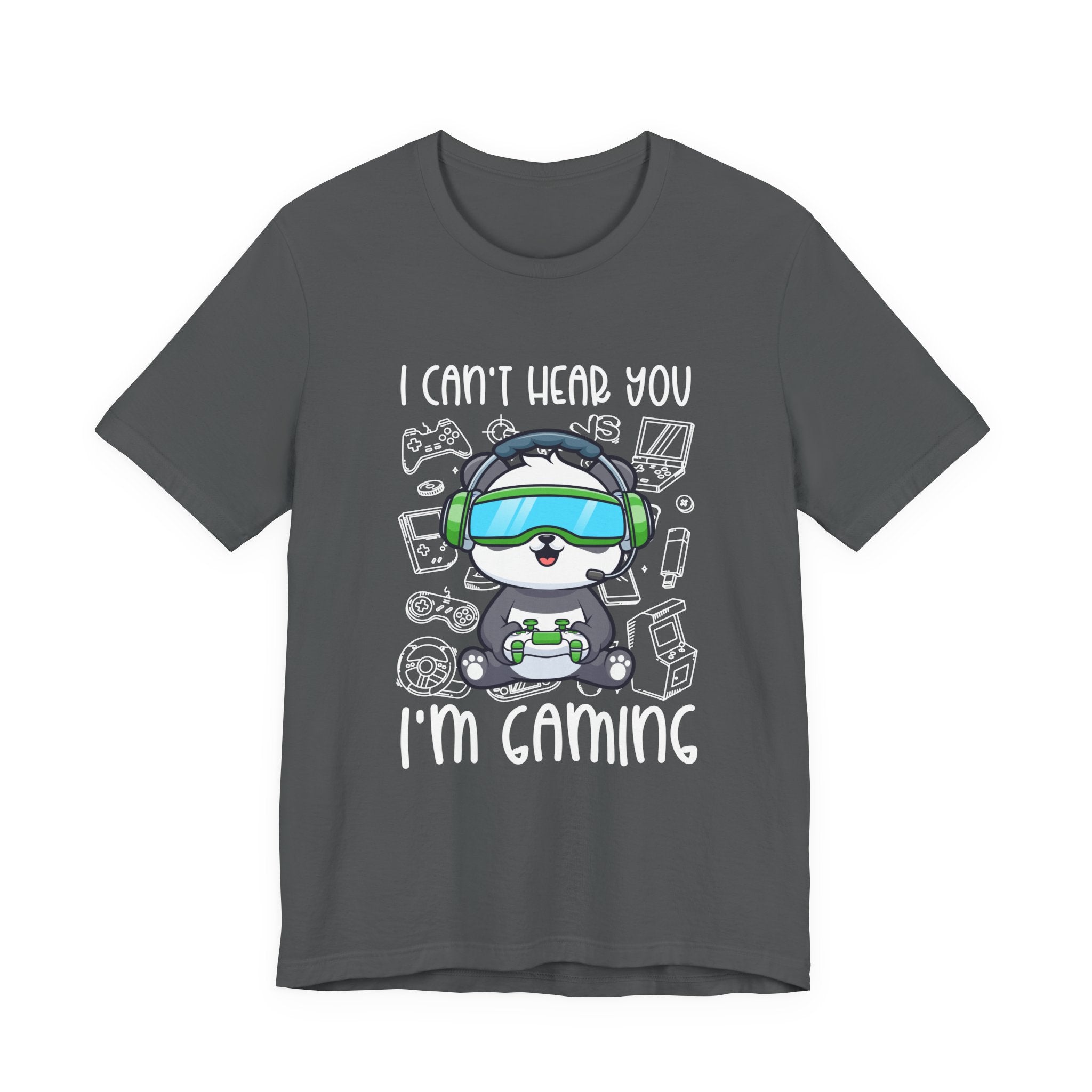 I Can’t Hear You I’m Gaming T-Shirt – Cute Puppy Gamer Headset Graphic Tee