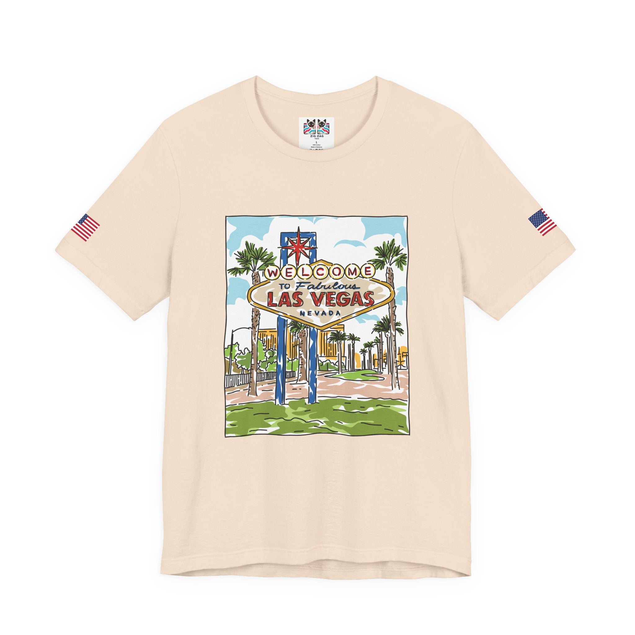 Welcome to Fabulous Las Vegas Nevada T-Shirt – Illustrated Sign Souvenir Tee