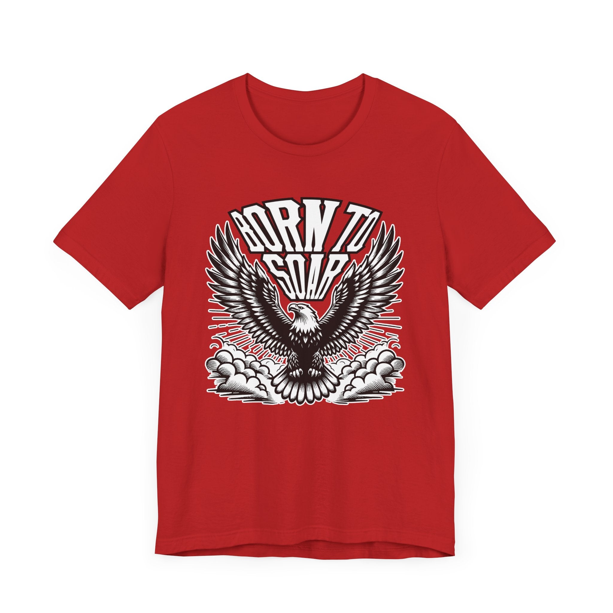Born to Soar | Eagle with Wide Open Wings Above the Clouds T-Shirt
