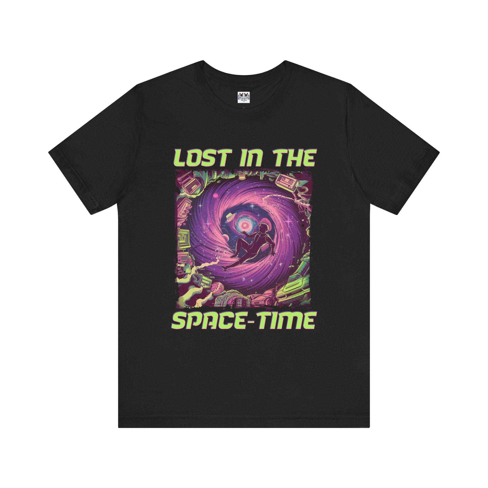 Lost in the Space Time Psychedelic Galaxy Spiral T-Shirt