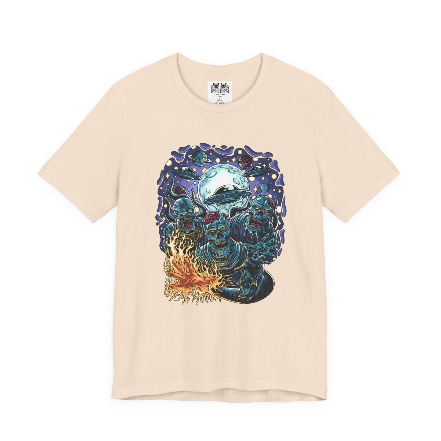 Cosmic Zombies vs Deep Sea Cthulhu Horror T-Shirt