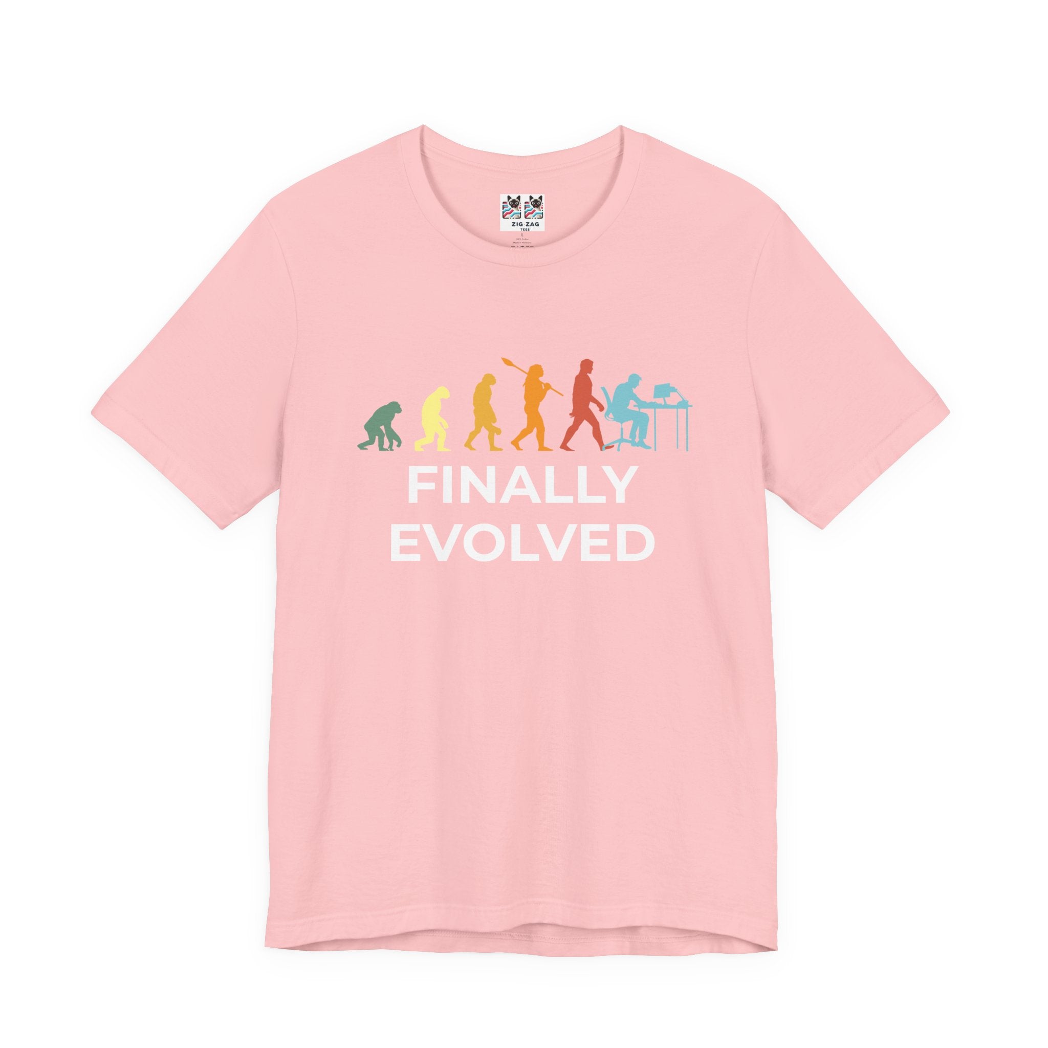 Custom T-Shirt - Evolution of Man to Computer User T-Shirt