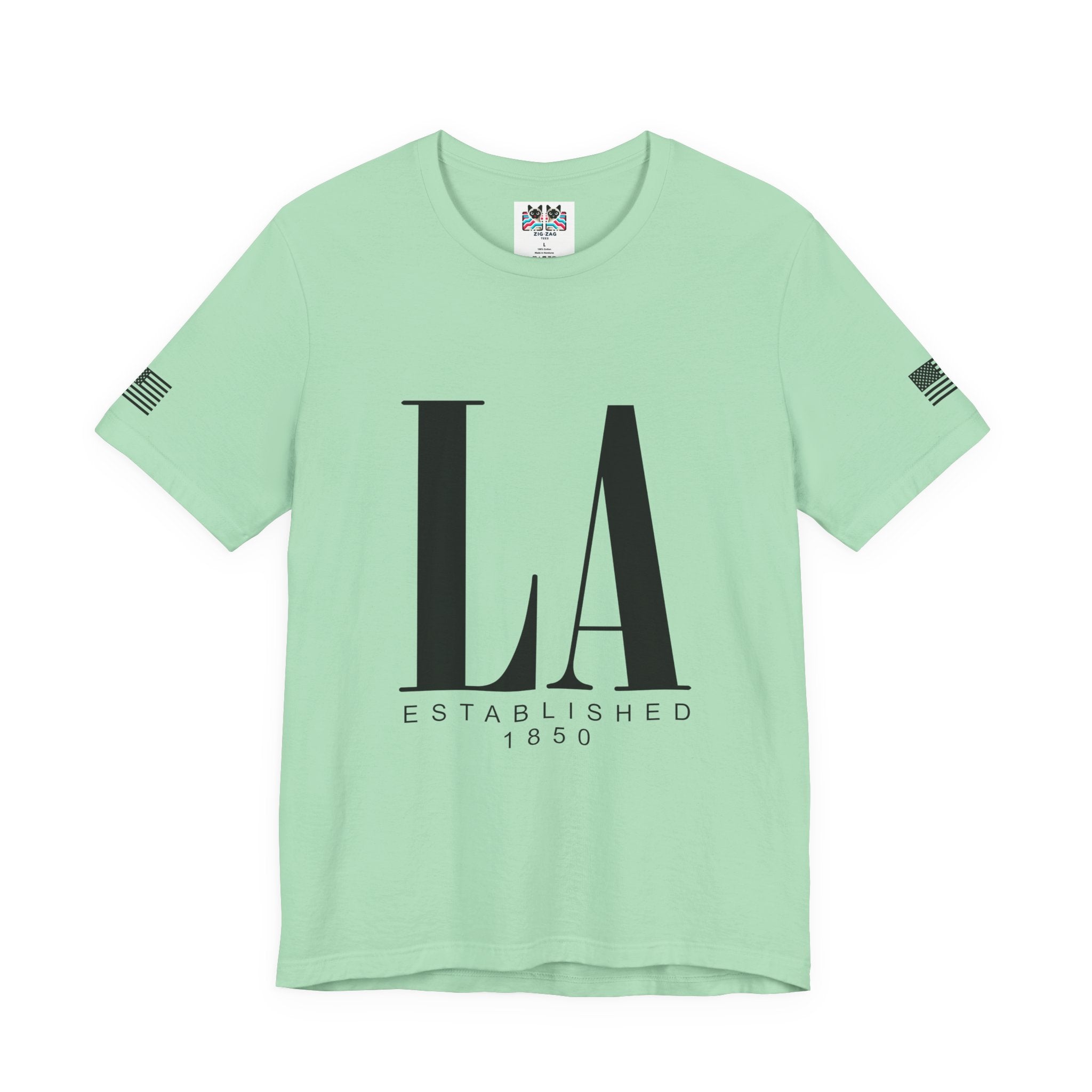 LA Established 1850 T-Shirt – Bold Monogram Los Angeles Minimal Luxury Tee