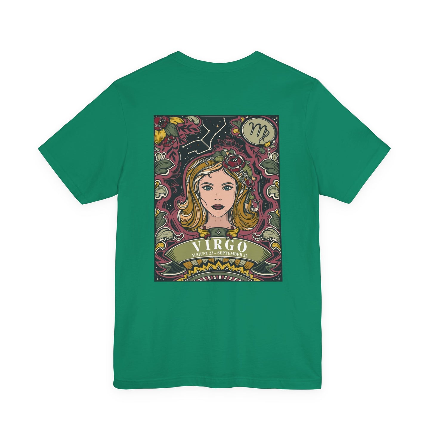 Virgo Constellation & Floral Zodiac T-Shirt – August 23 to September 22