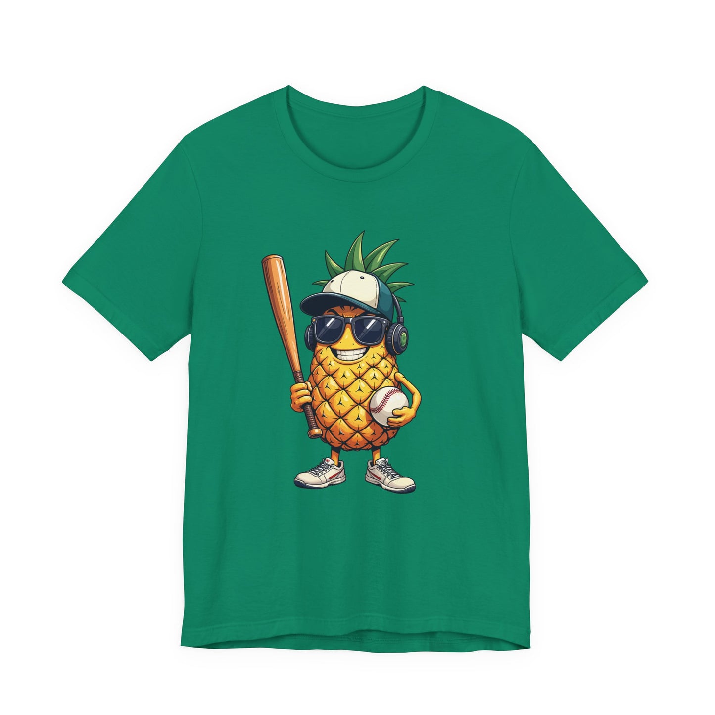 Pineapple Baseball Aggressive Mascot Tshirt Cool Fruit Sports Character