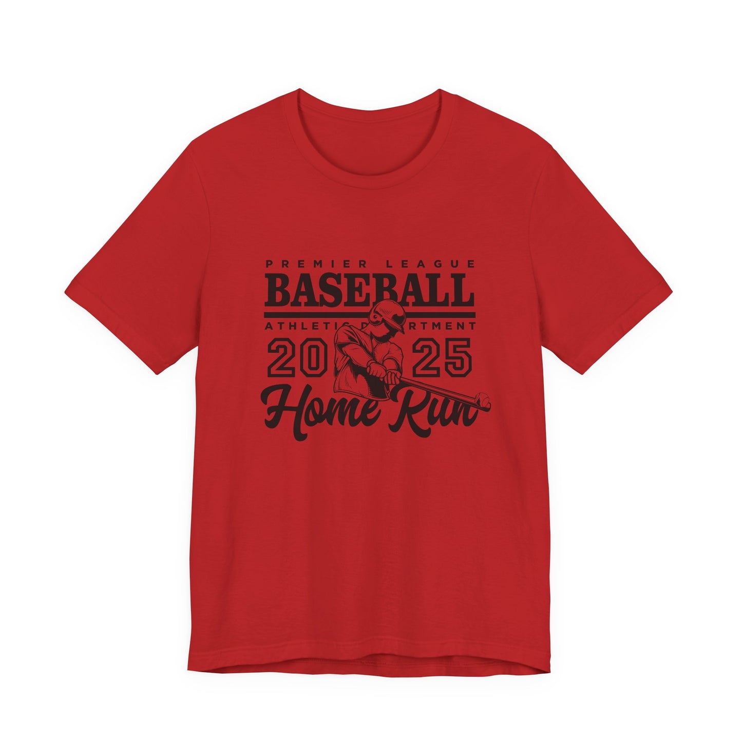 Baseball tshirt - Premier League Basebal l2025 HomeRun Tshirt Baseball Player Graphic with Bold Text Background