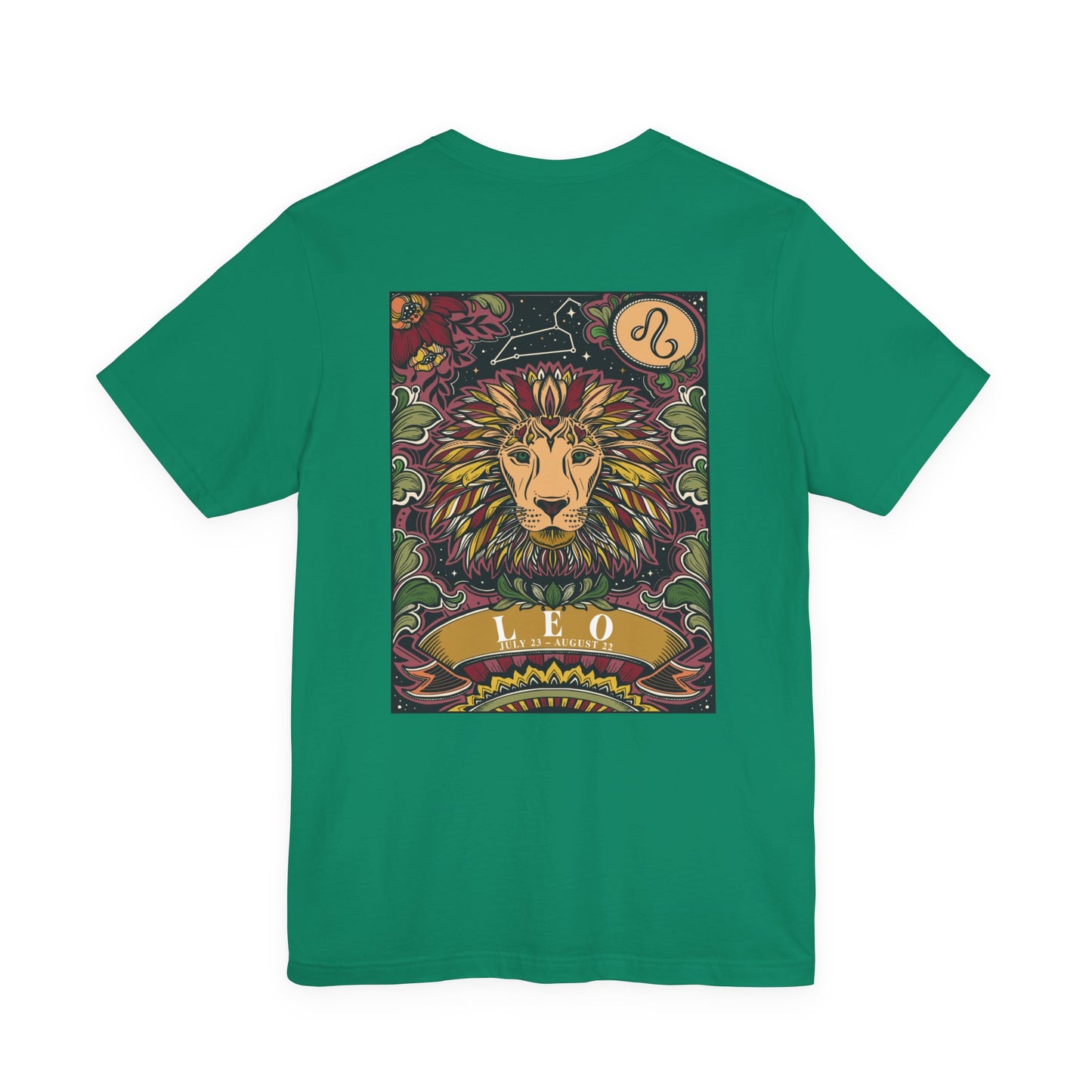 Leo Constellation & Floral Zodiac T-Shirt – July 23 to August 22